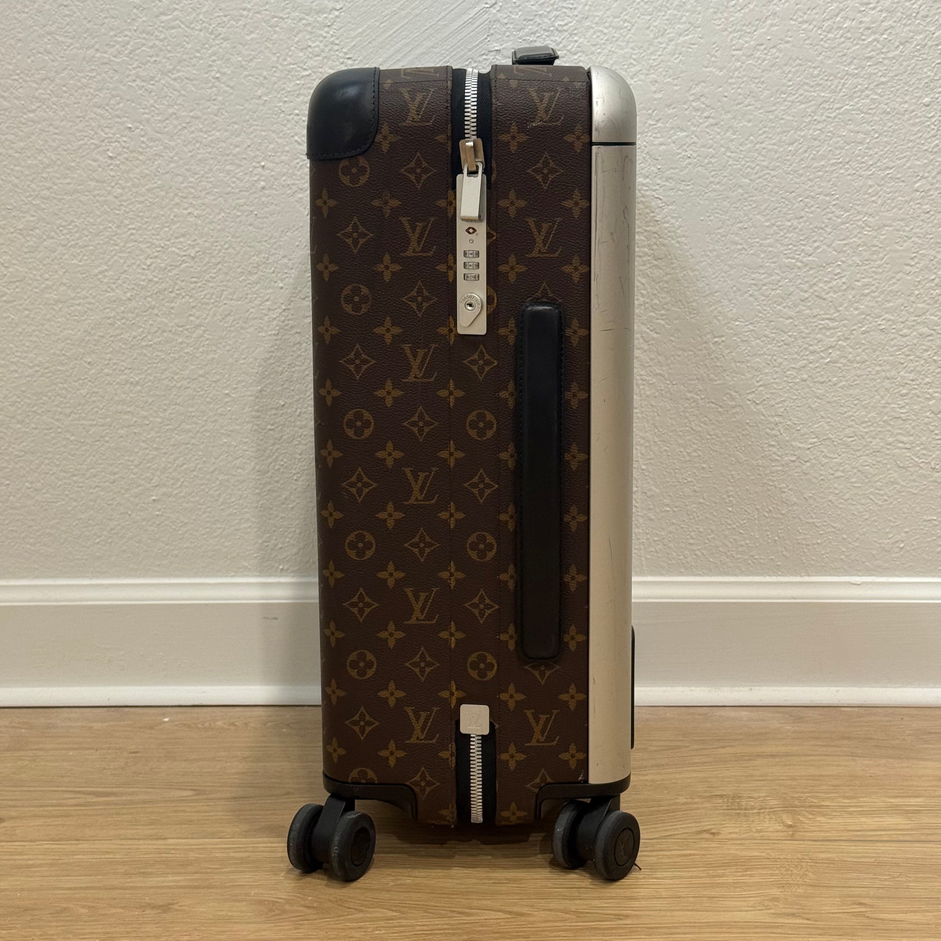 Louis Vuitton Carry On Monogram Roller Suitcase Brown