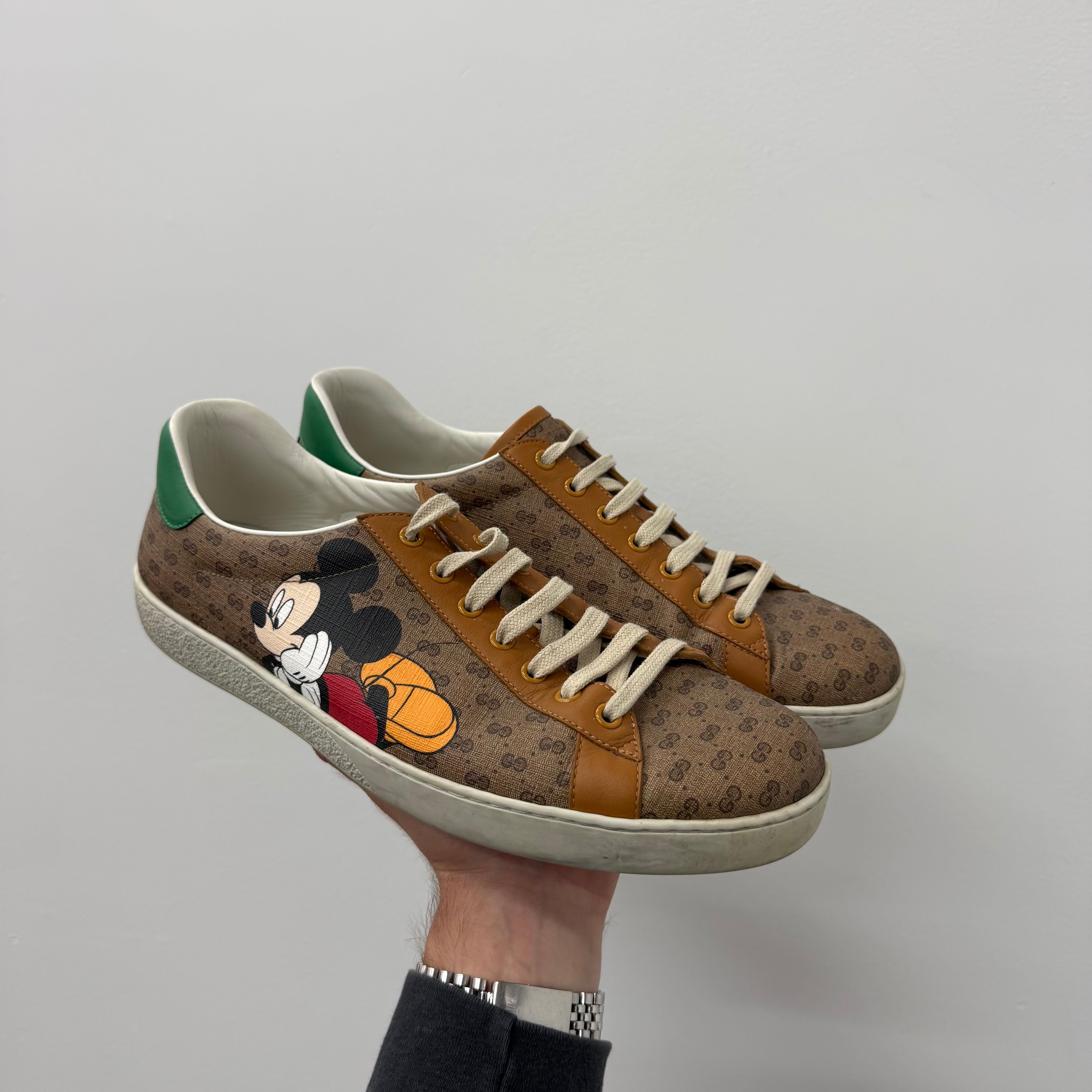 Gucci Mickey Mouse Trainer Sneakers - Size 10.5