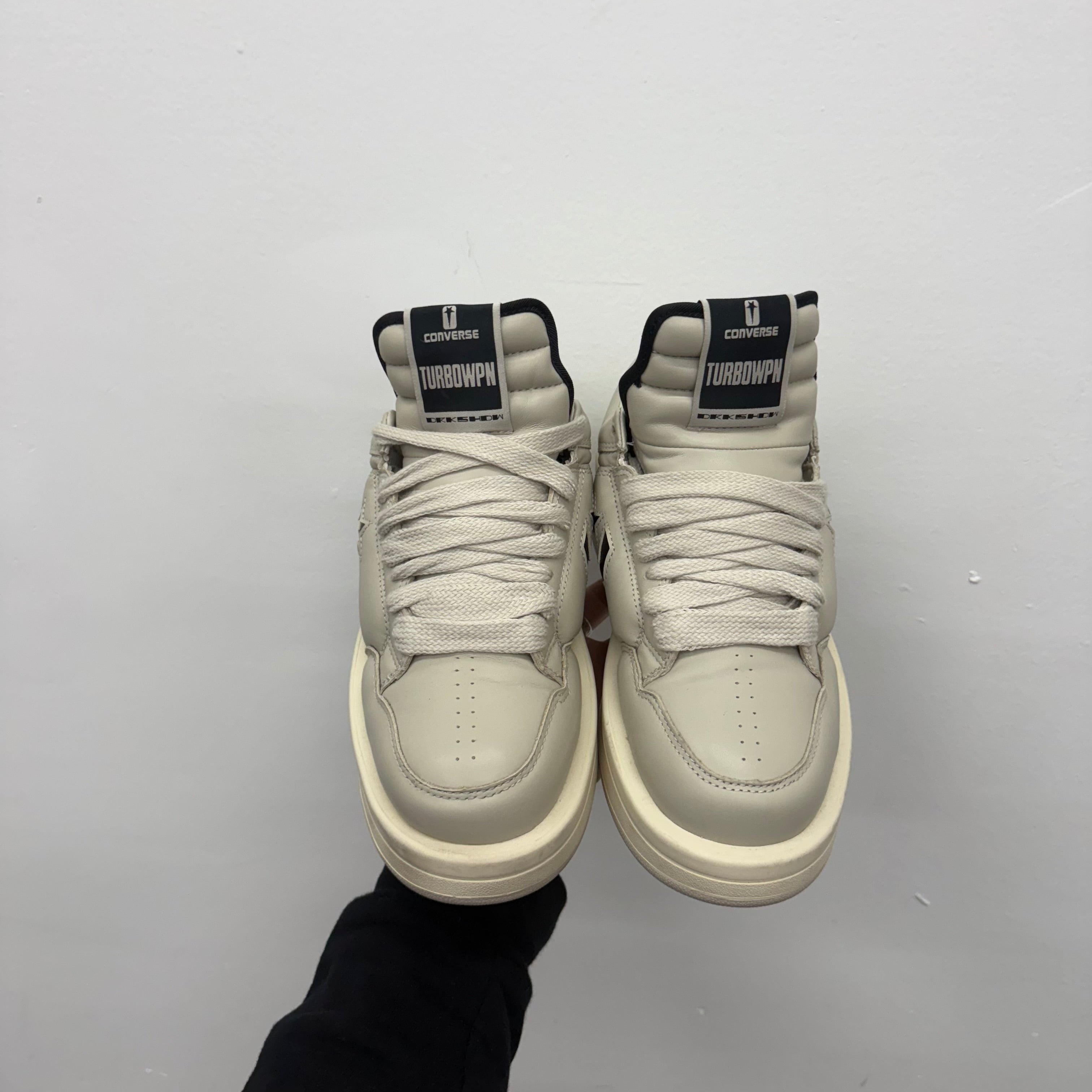 Rick Owens Converse Turbopn White Low - Size 8.5