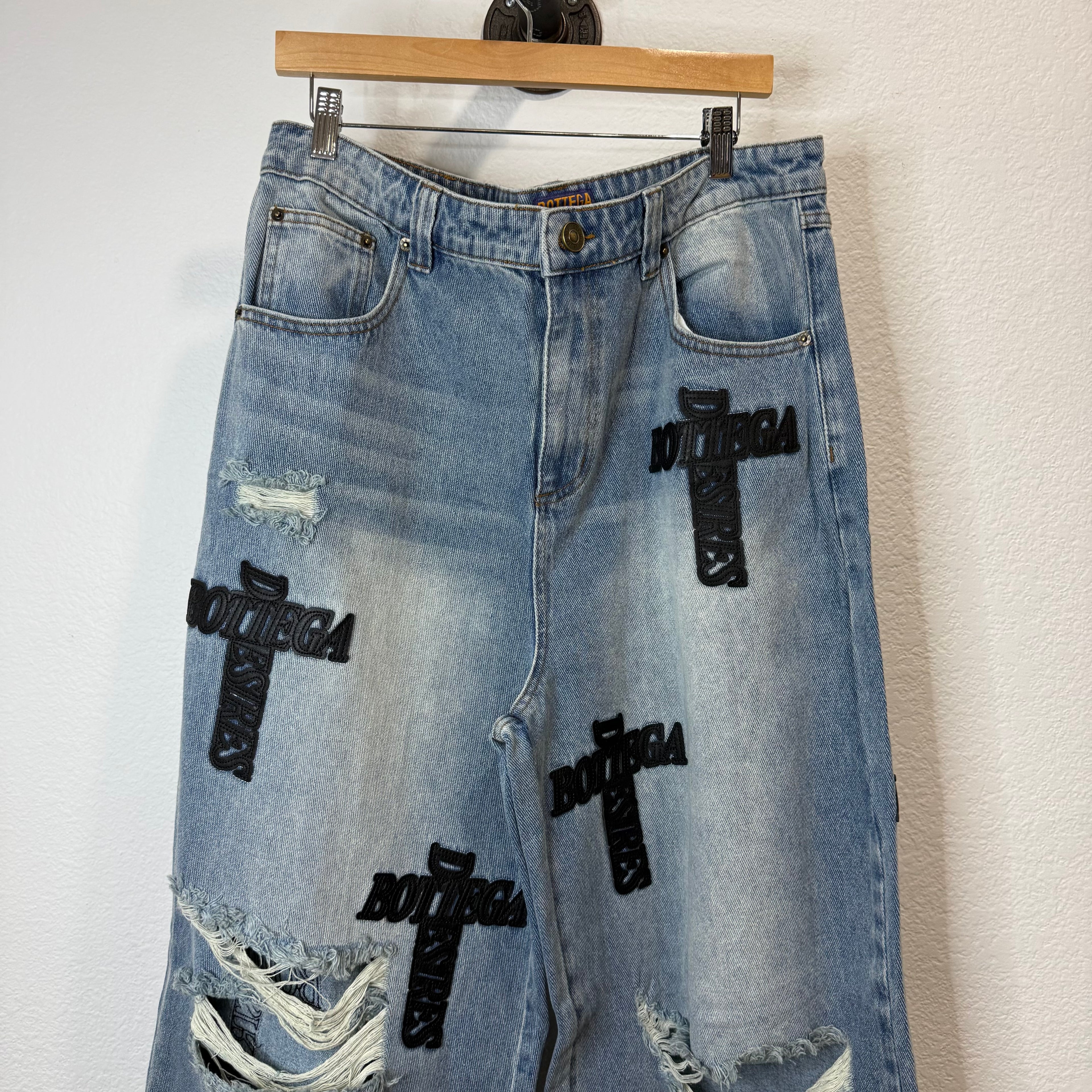 Bottega Desires Holy Grail Cross Denim - Size 34