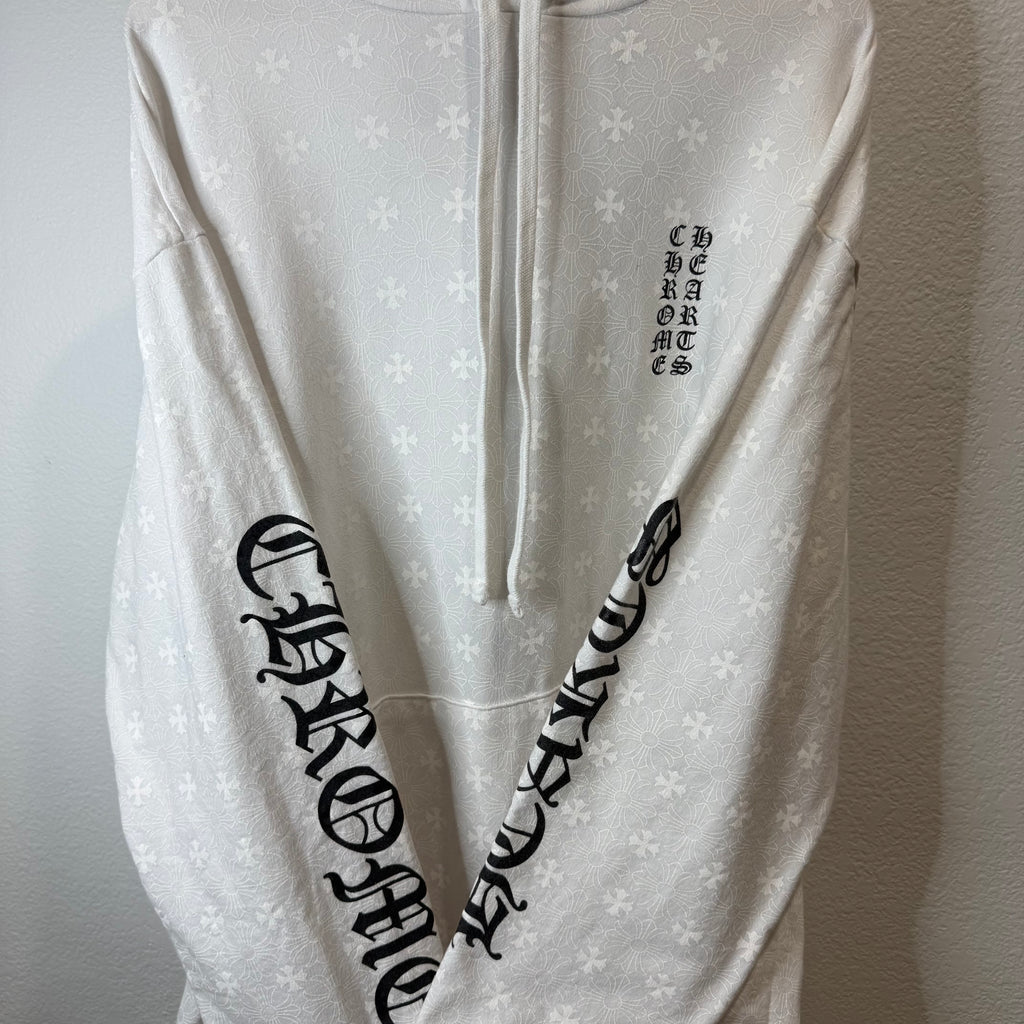Chrome Hearts Monogram White Script Hoodie - Size XXL