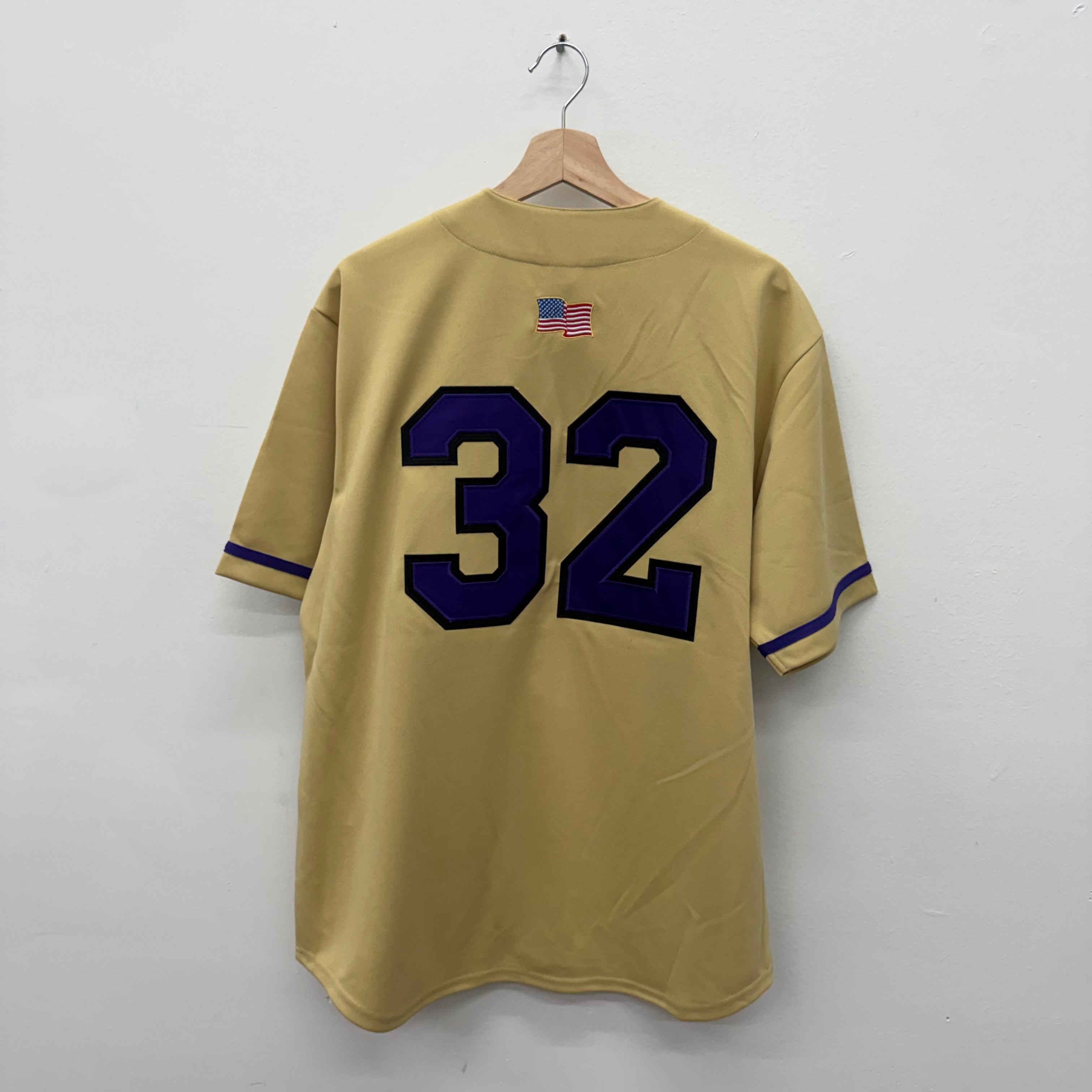 Supreme Swords Gold Purple Baseball Jersey - Size M