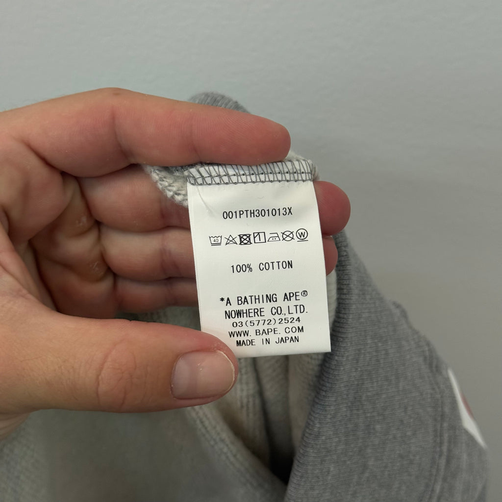 Bape A Bathing Ape Shark Logo Sweatpants Grey - Size XXL