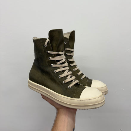 Rick Owens DRKSHDW High Sage Milk Sneakers - Size 42 (US 9)