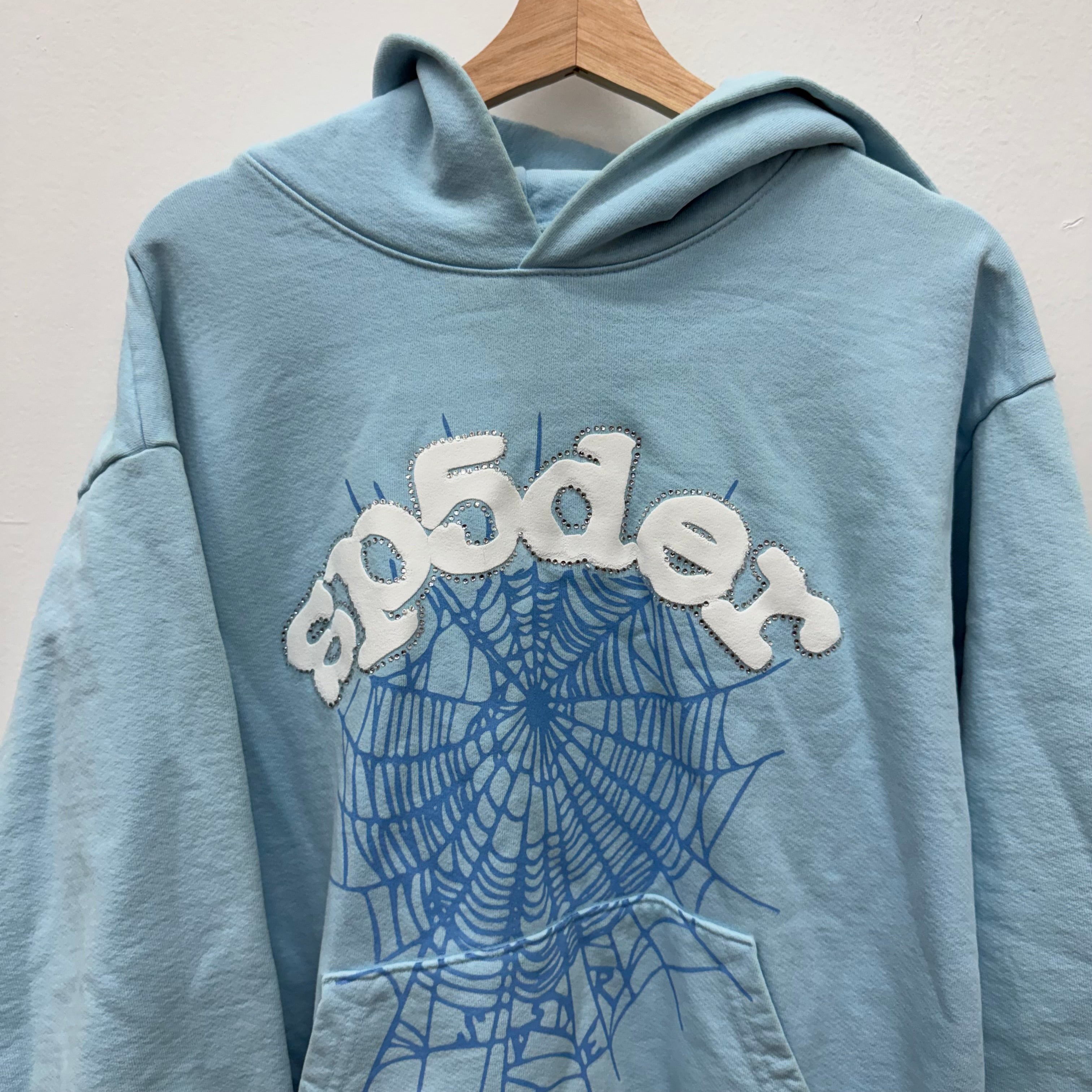 Spider Worldwide Sky Blue Web Hoodie - Size L