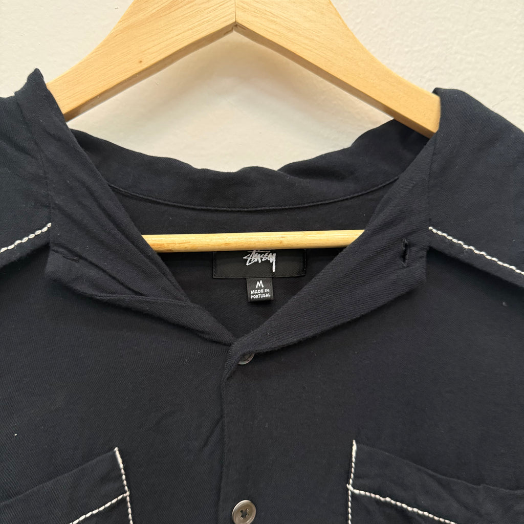 Stussy Contrast Pic Stitched Button Up Shit - Size M