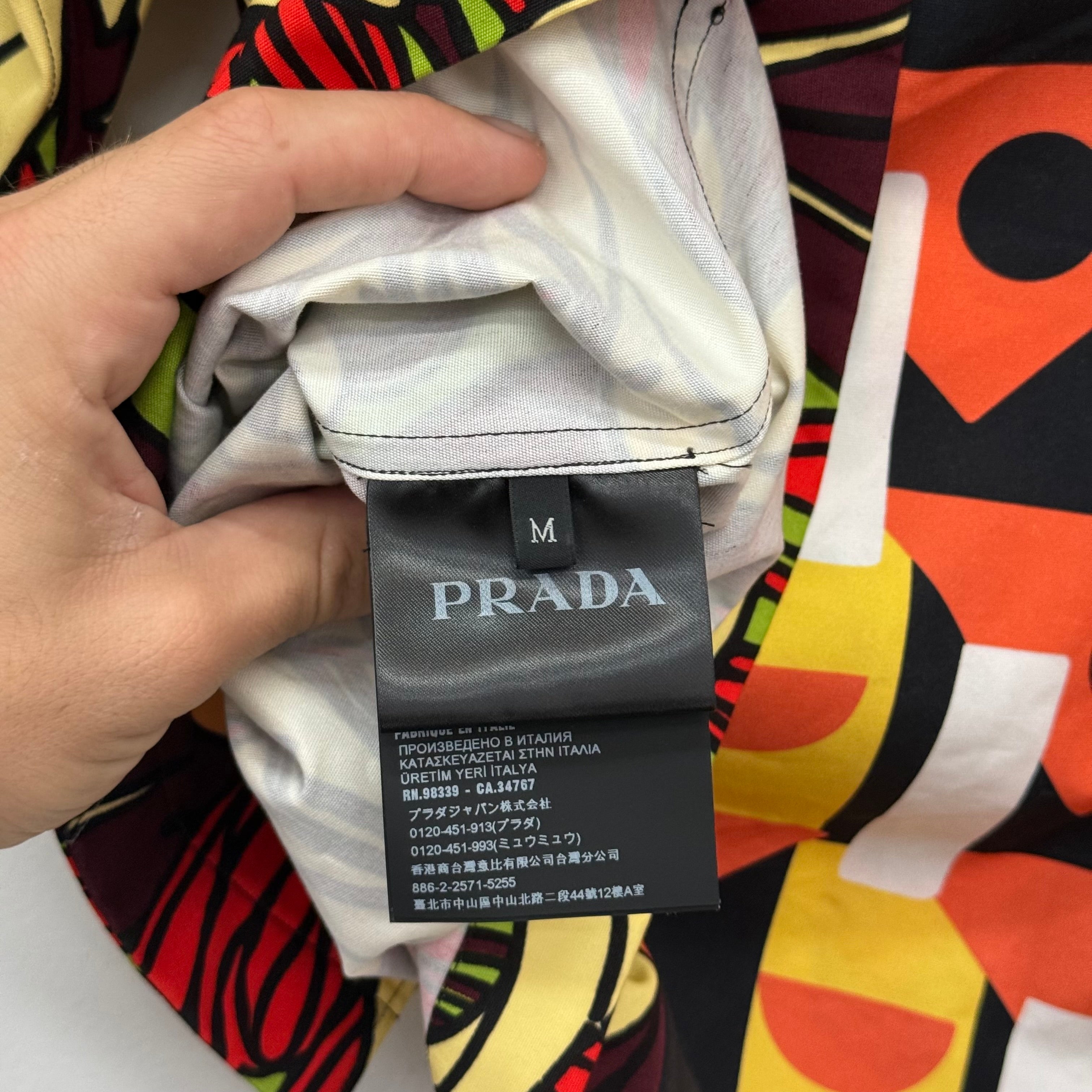 Prada Button Up Bowling Half Shirt - Size M