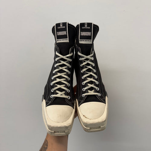 Rick Owens Converse Chuck Taylor Hi Black Sneakers - Size 13