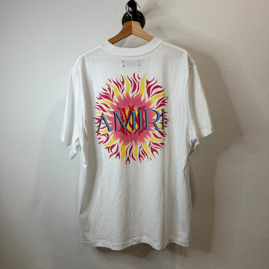 Amiri White Red Sun T-Shirt - Size XL