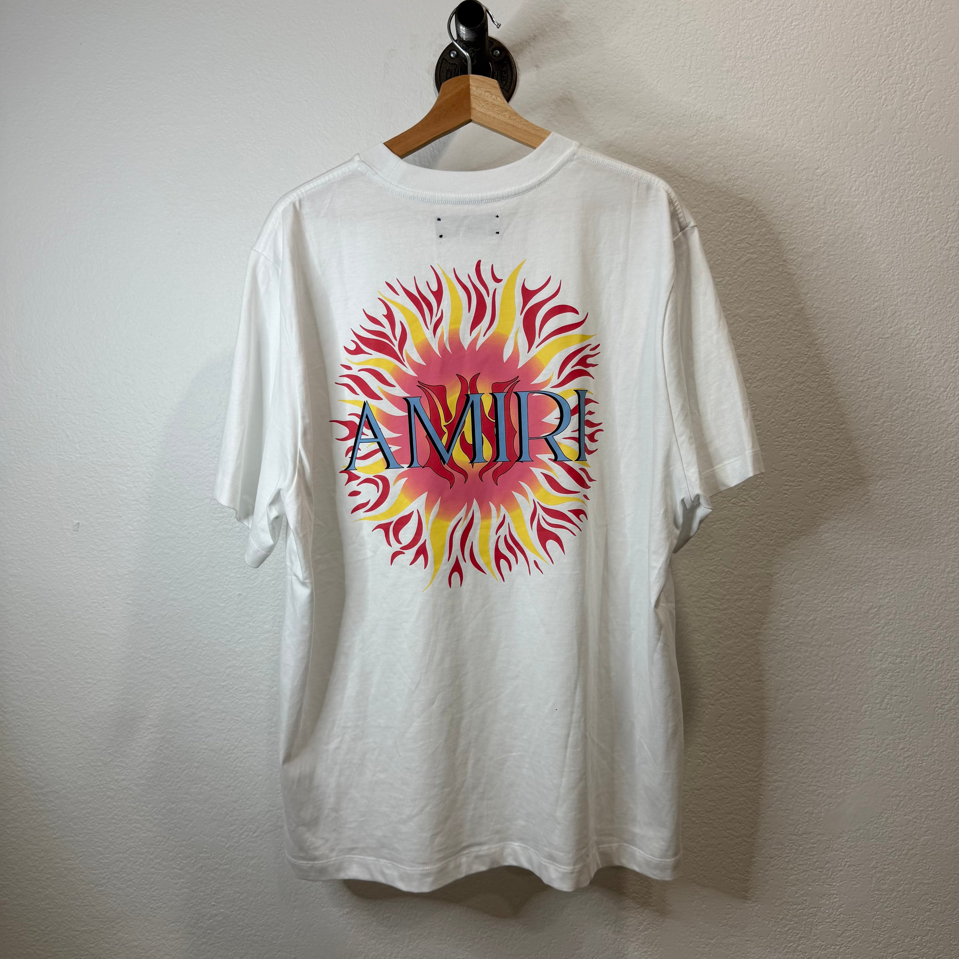 Amiri White Red Sun T-Shirt - Size XL