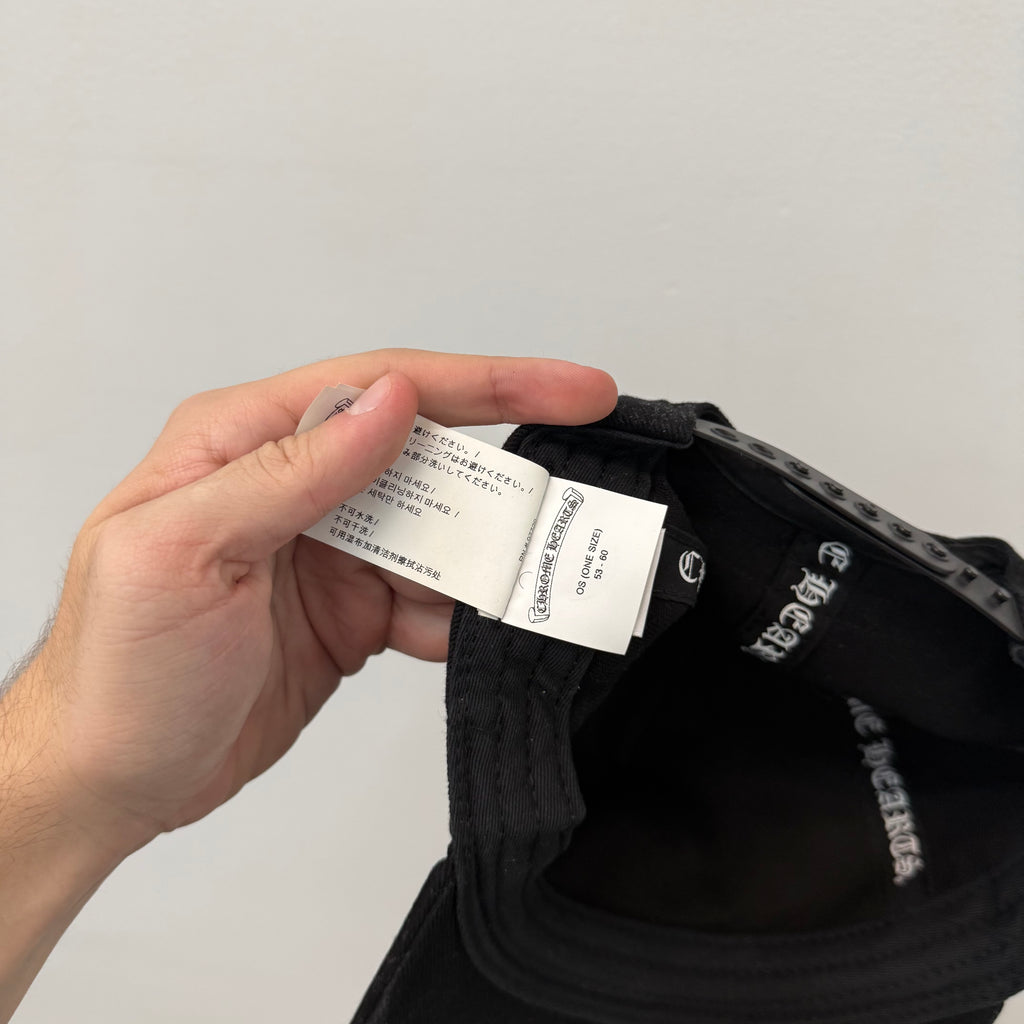 Chrome Hearts Black Denim Dagger Trucker Hat