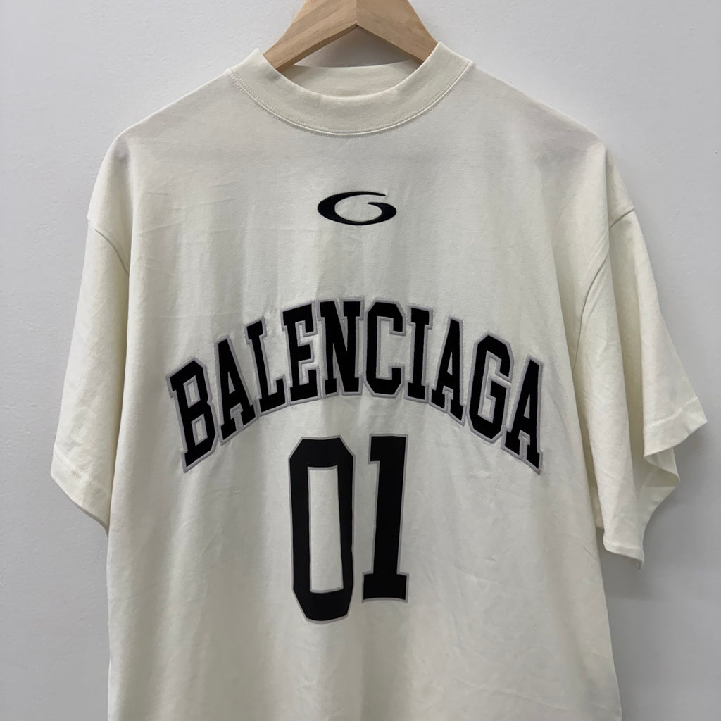Balenciaga 01 Basketball White T-Shirt - Size 1 (L/XL)