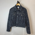 Bottega Veneta Cotton-Bouclé Indigo Button Jacket - Size 50 (L)