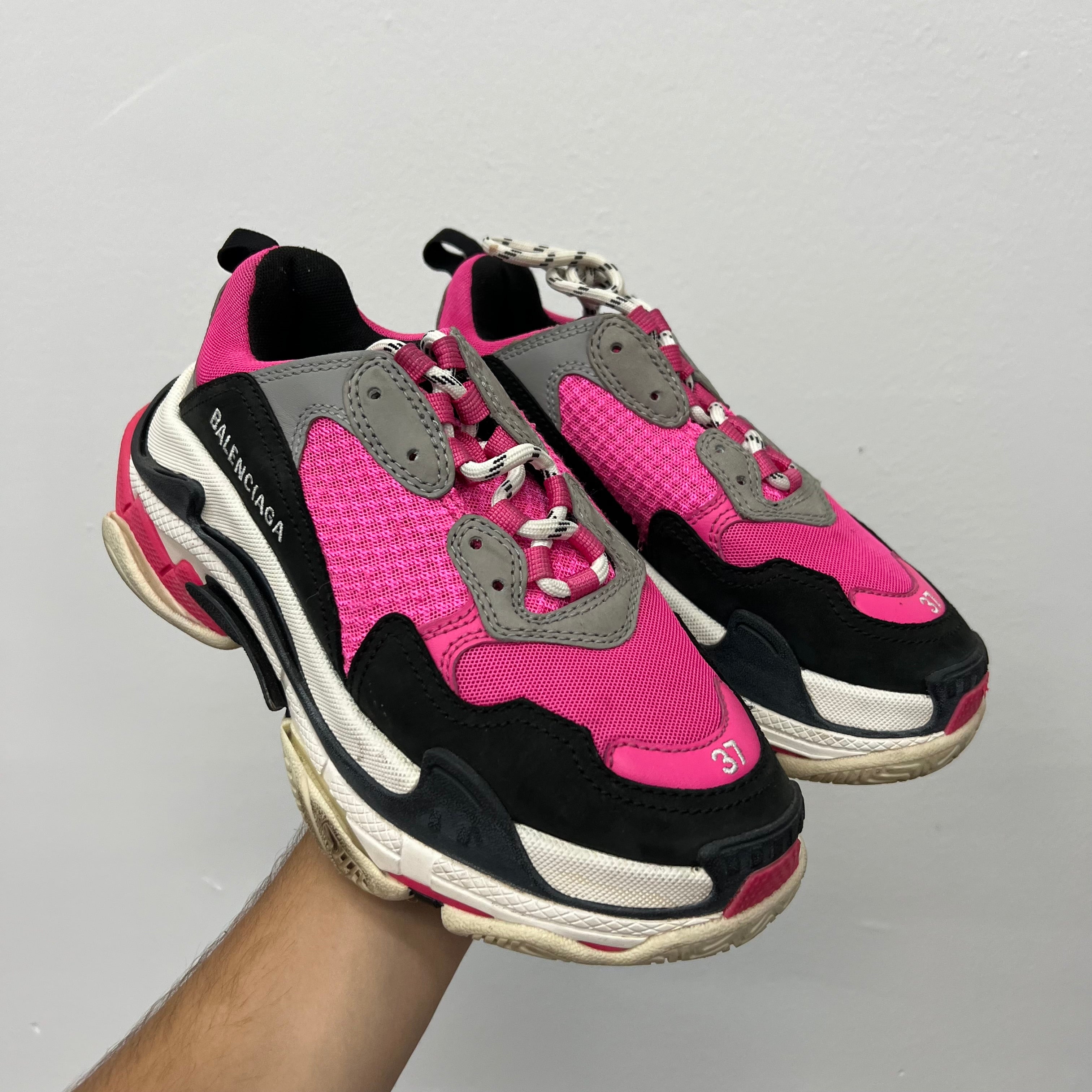 Balenciaga Triple S Pink Sneakers - Size 7
