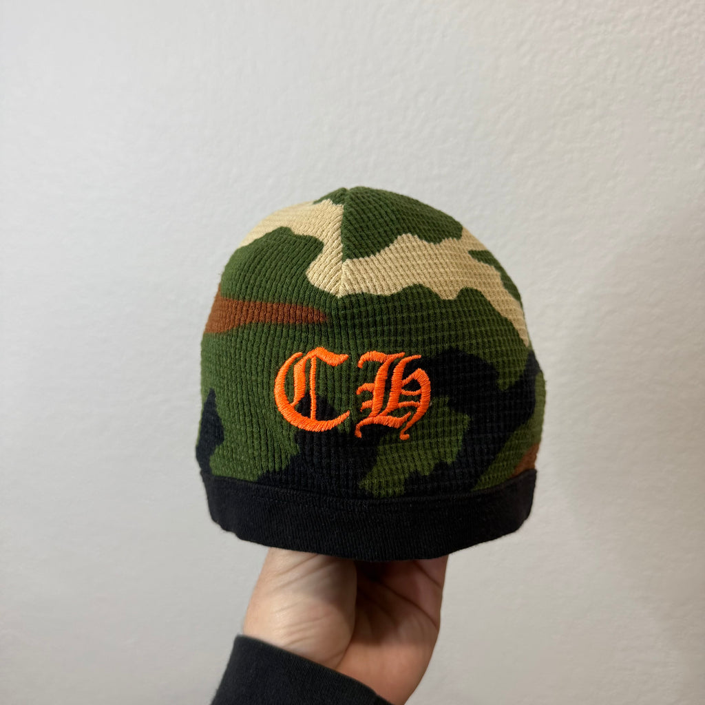 Chrome Hearts Matty Boy Caution Camo Skully Beanie