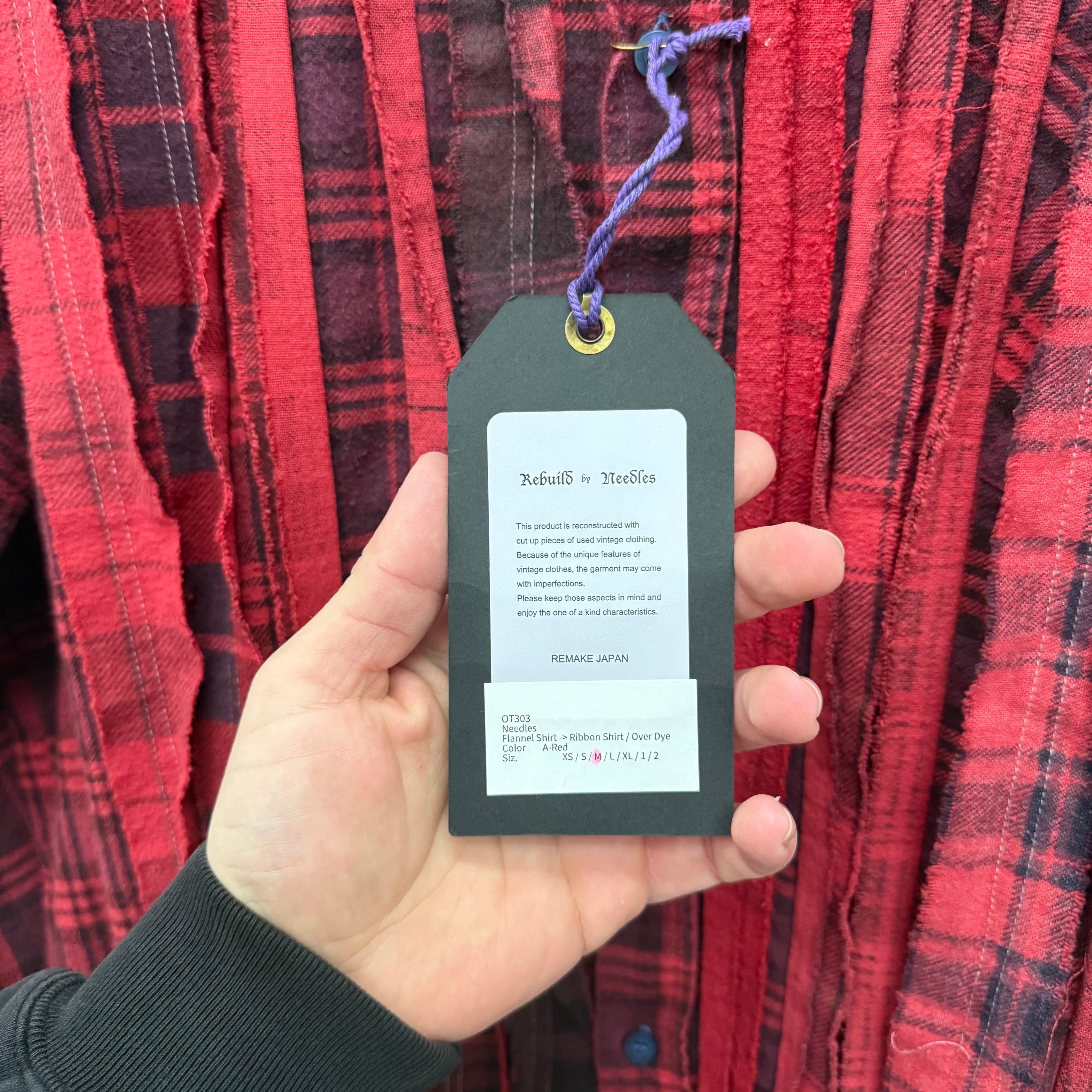Needles Red Ribbon Flannel Shirt - Size M
