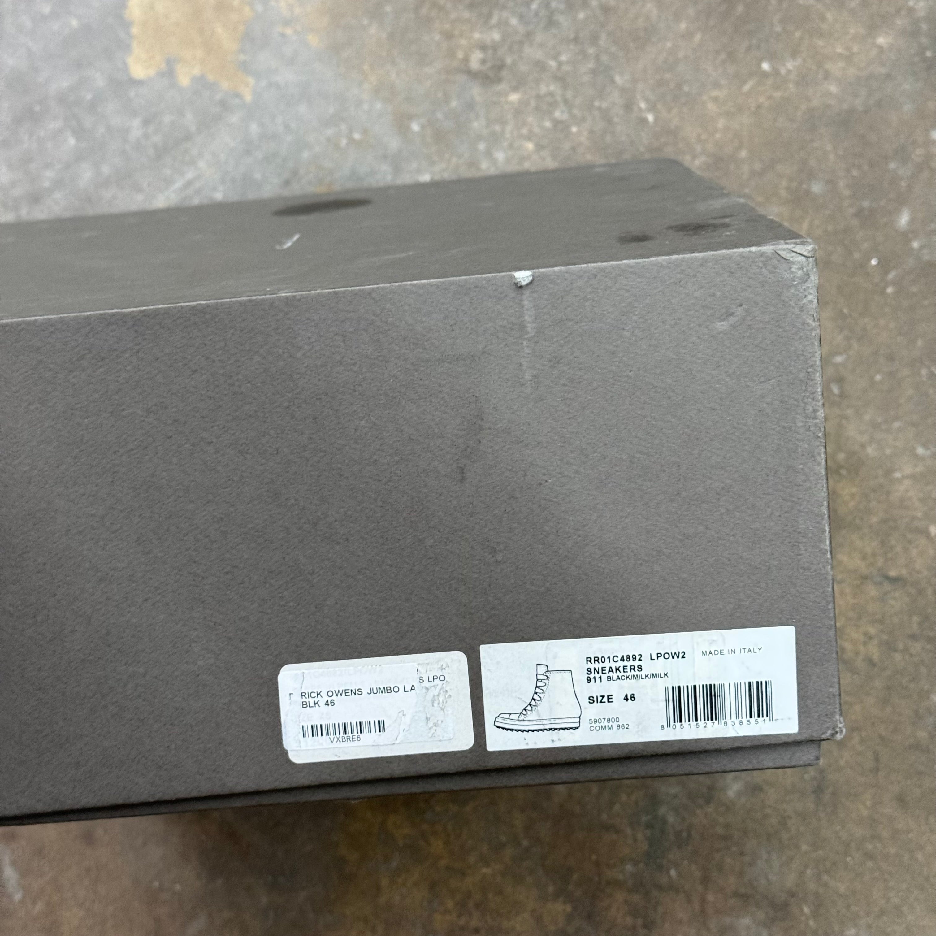 Rick Owens Jumbo Lace Ramone Sneakers - Size 46 (US 13)