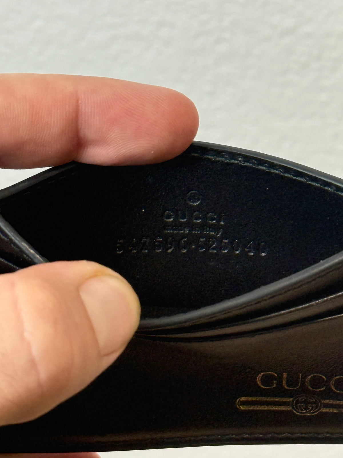 Gucci Logo Leather Cardholder Black