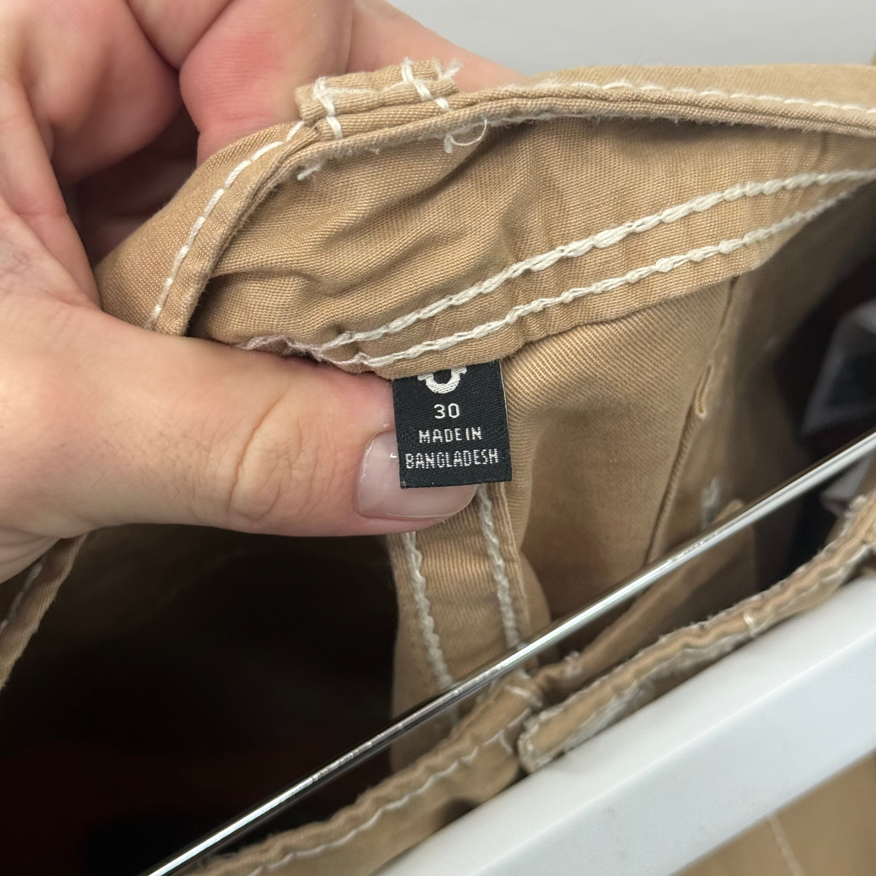 True Religion Cargo Khaki Shorts - Size 30