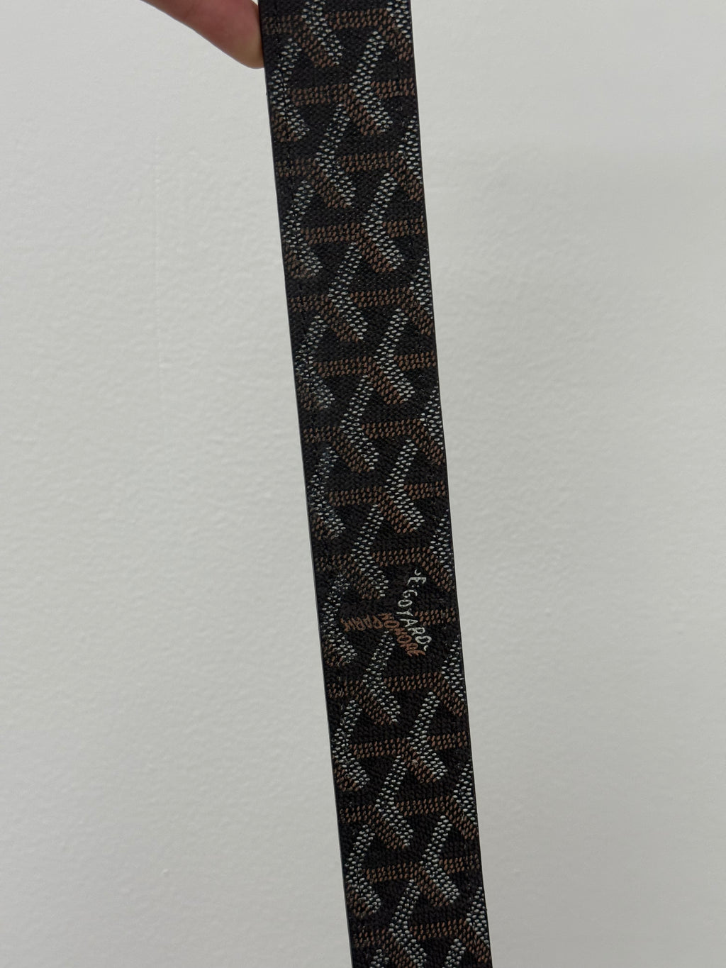 Goyard Brown Black Monogram Belt