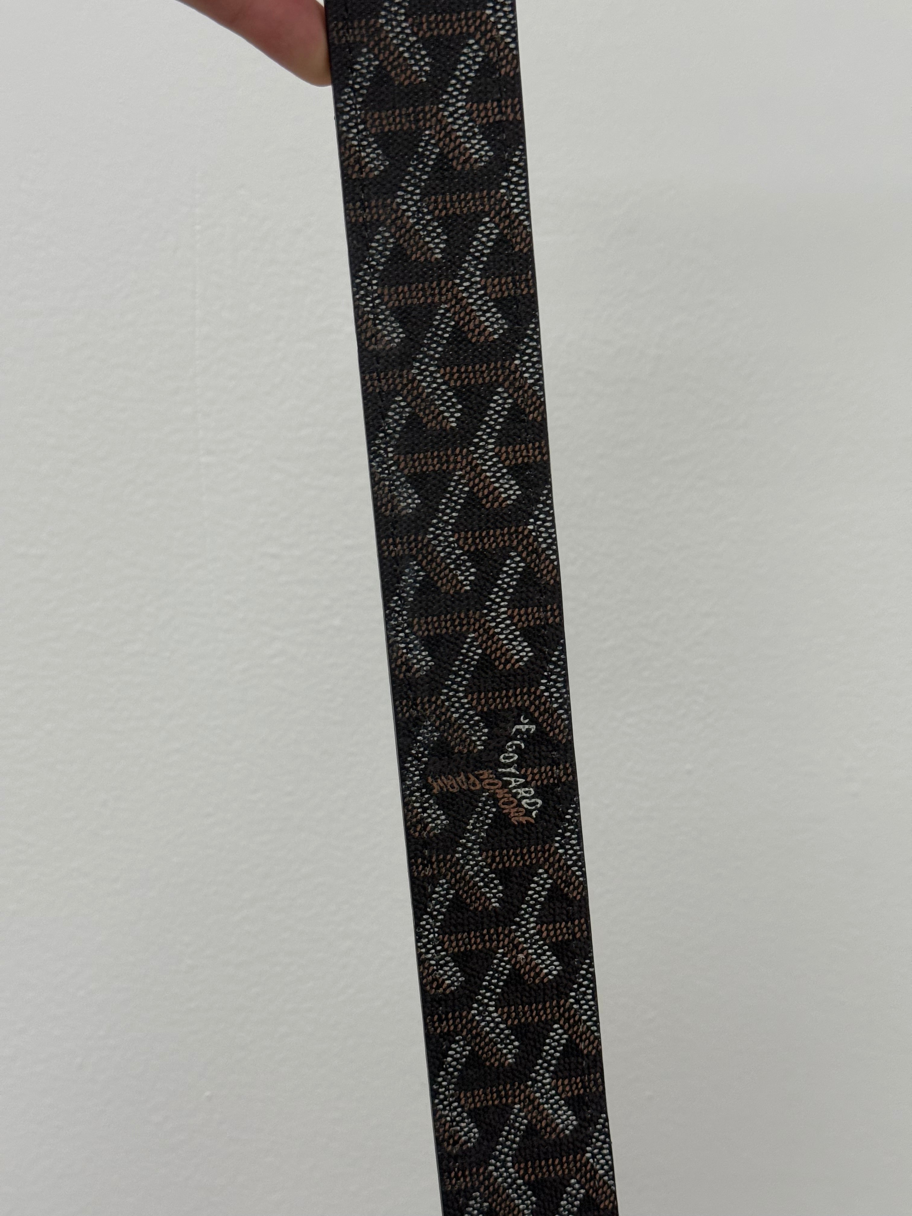 Goyard Brown Black Monogram Belt