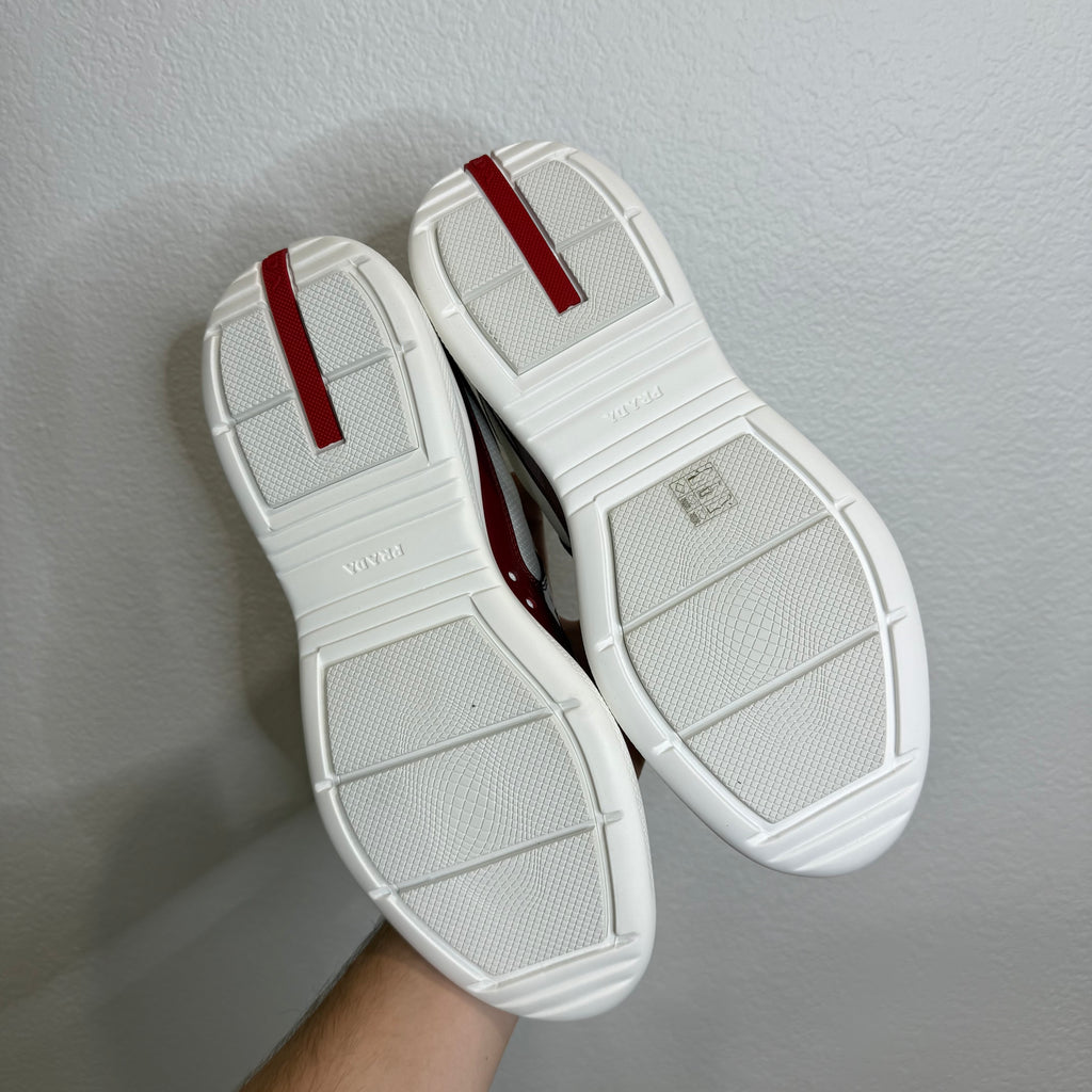 Prada Cup Wine Red Patent Leather Sneakers - Size 8.5 (Fits US 9.5)