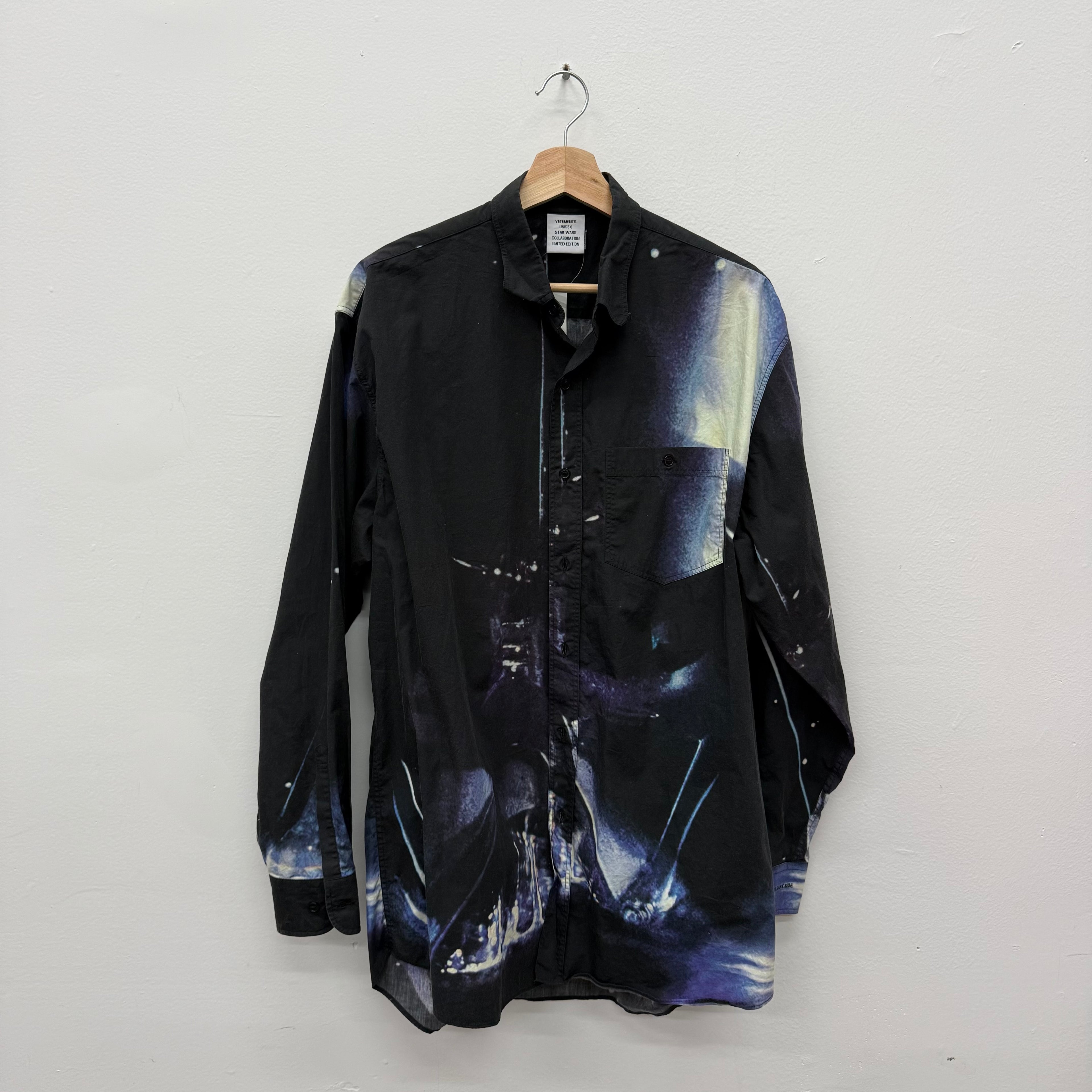 Vetements Darth Vader Longsleeve Button Up Shirt - Size S
