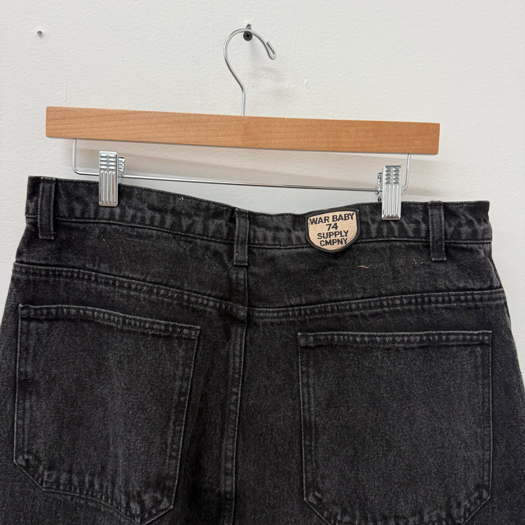 74 is War Denim Black Jeans - Size M
