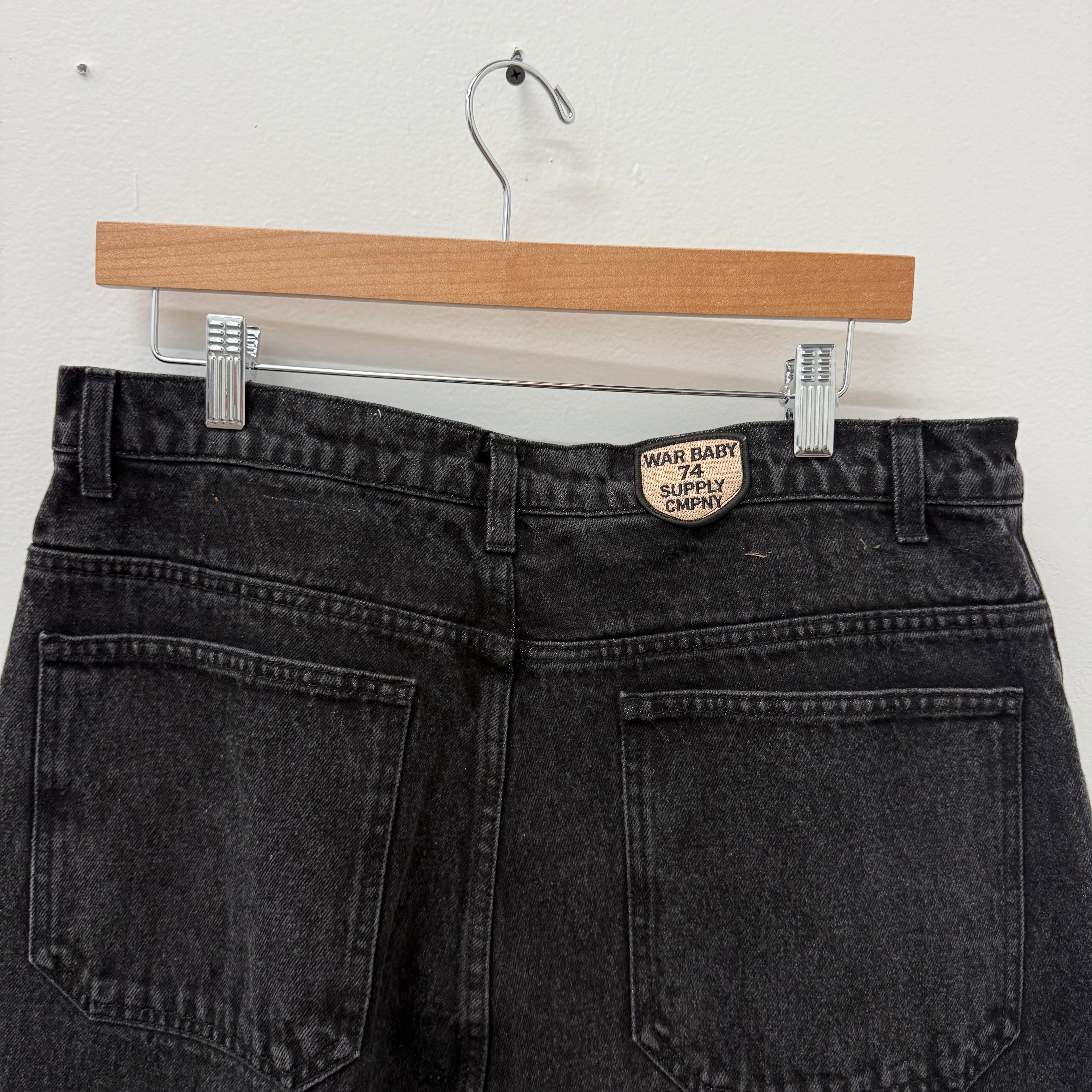 74 is War Denim Black Jeans - Size M