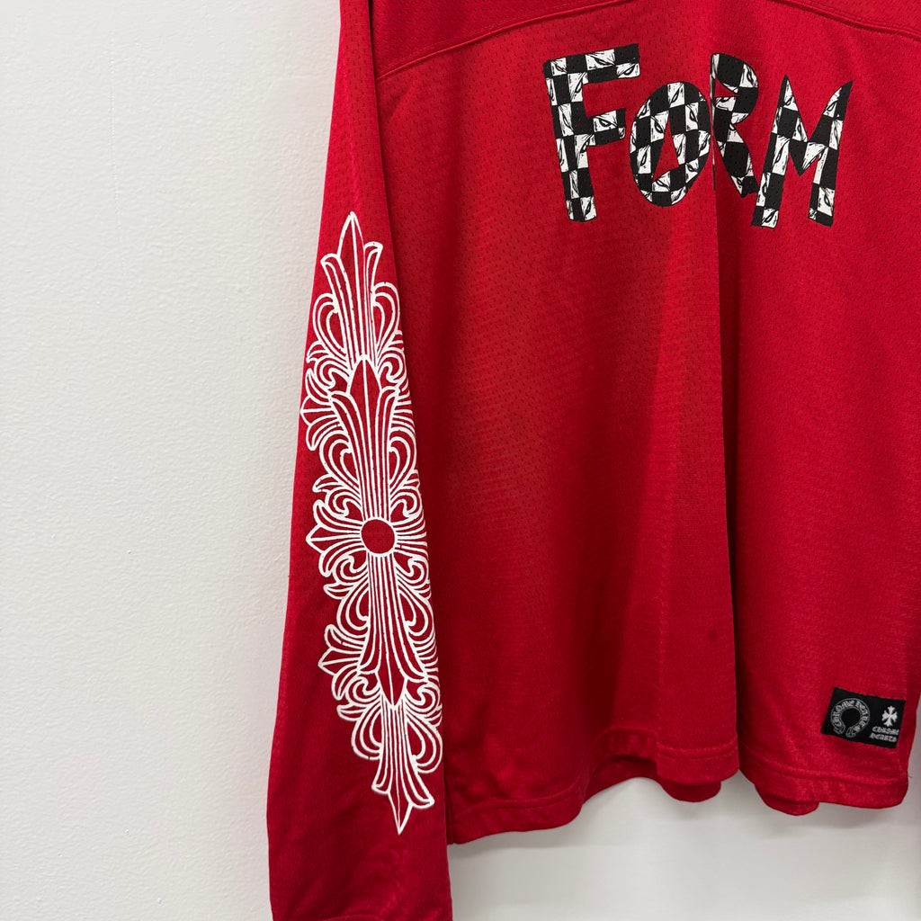 Chrome Hearts Matty Boy Form Red Longsleeve Jersey - Size L