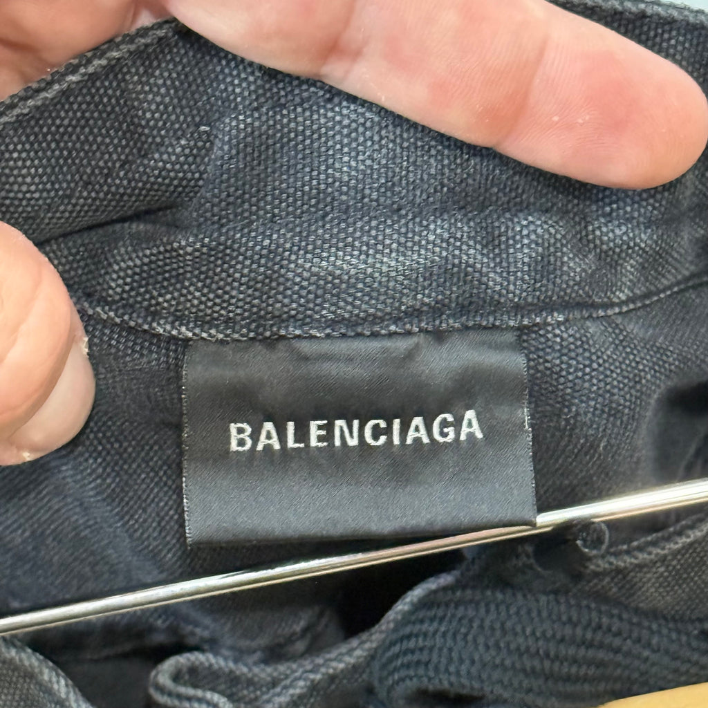 Balenciaga Double Knee Black Denim Pants - Size 46 (34)