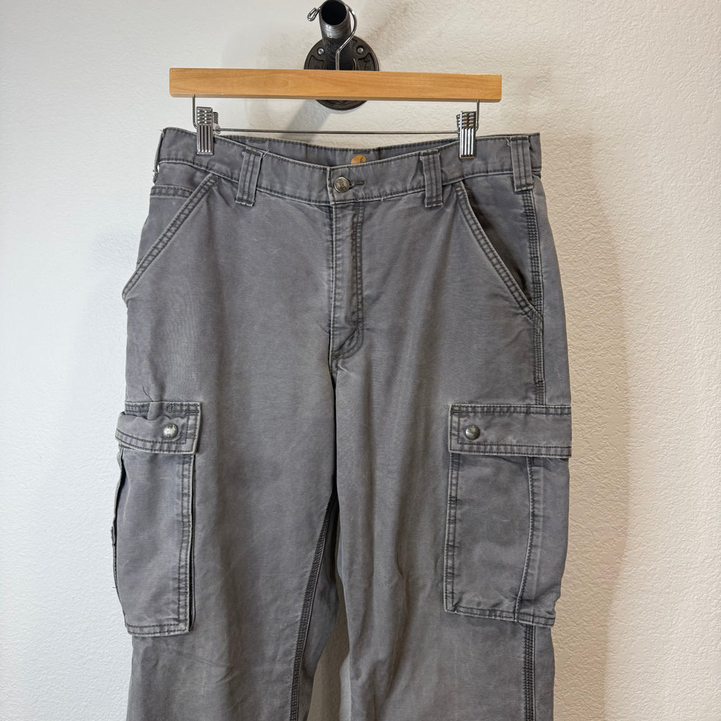 Carhartt Grey Work Cargo Pants - Size 34 x 36
