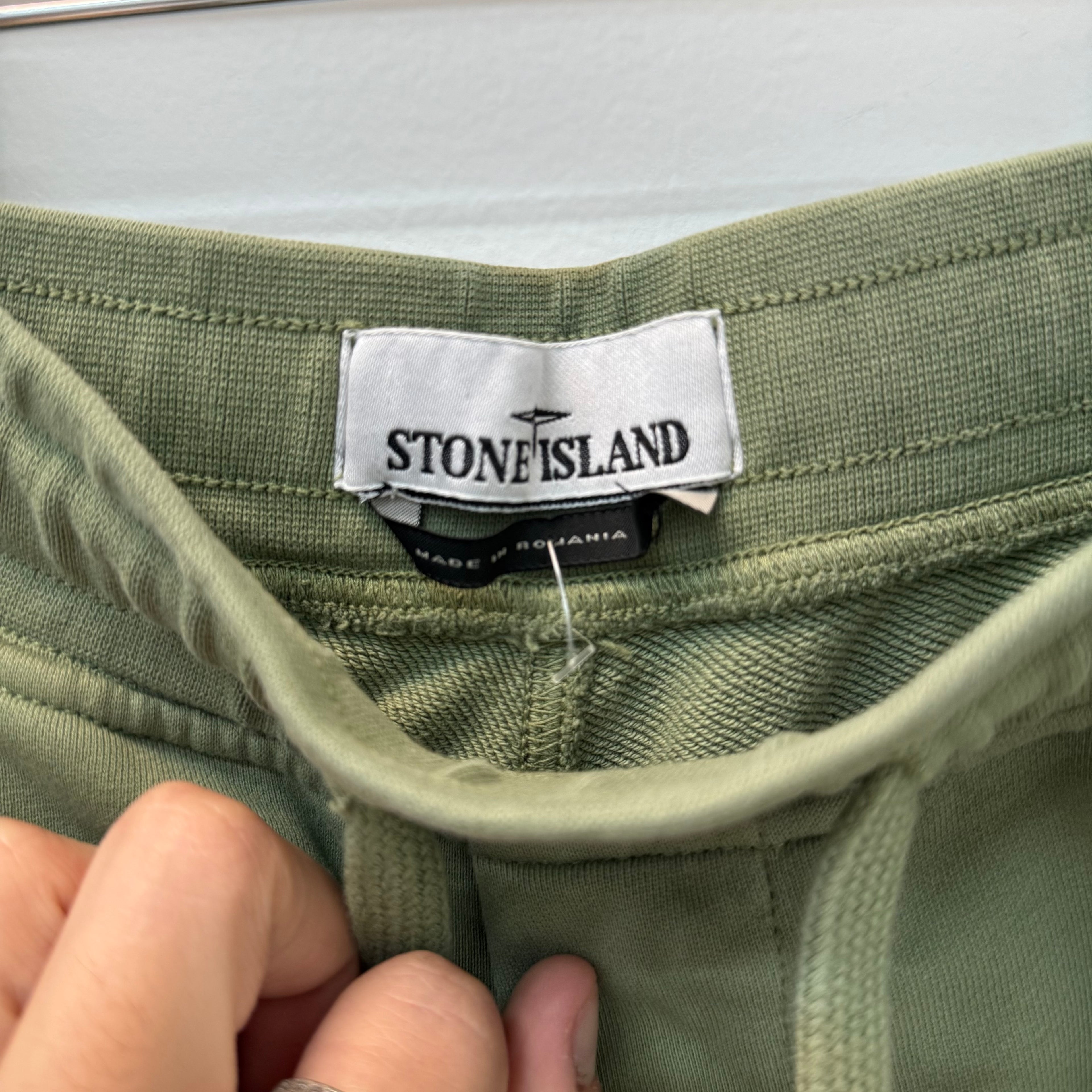 Stone Island Green Compass Sweatpants - Size S