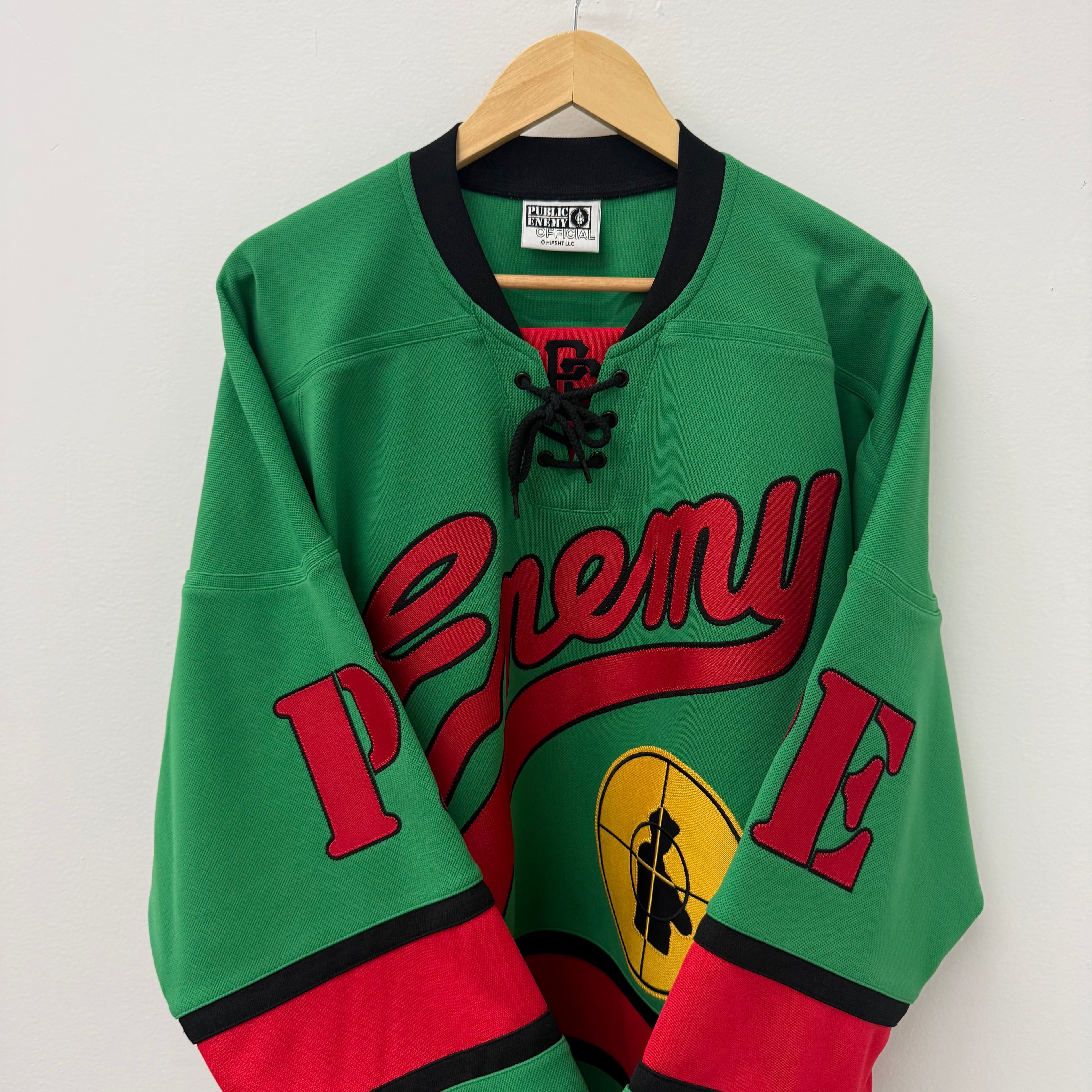 Saint Michael Mx6 x Public Enemy Green Hockey Jersey - Size L/XL