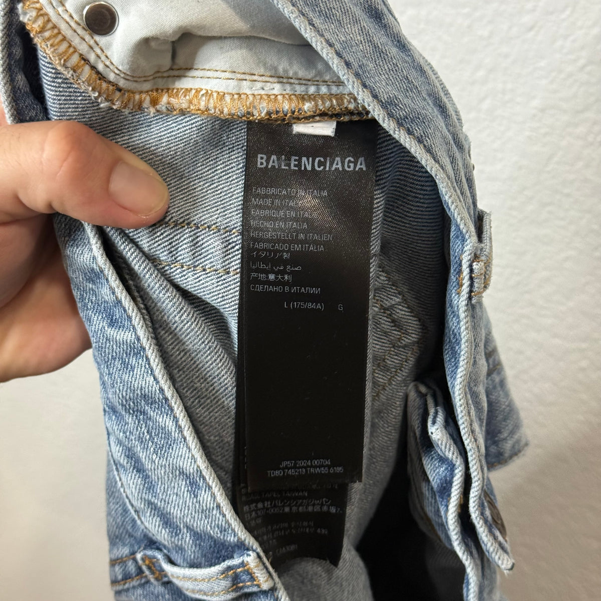 Balenciaga Baggy Light Wash Denim Jeans - Size L (34)