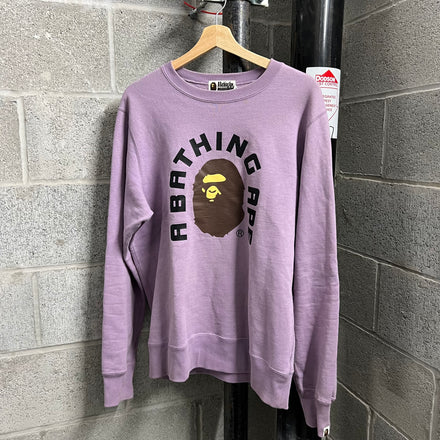 Bape Purple College Crewneck - Size M