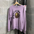 Bape Purple College Crewneck - Size M