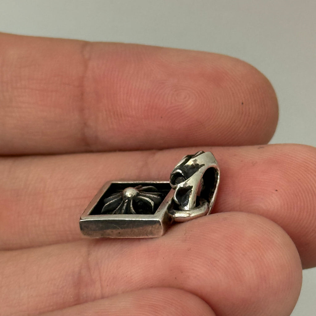 Chrome Hearts Square Plus Frame Pendant Silver