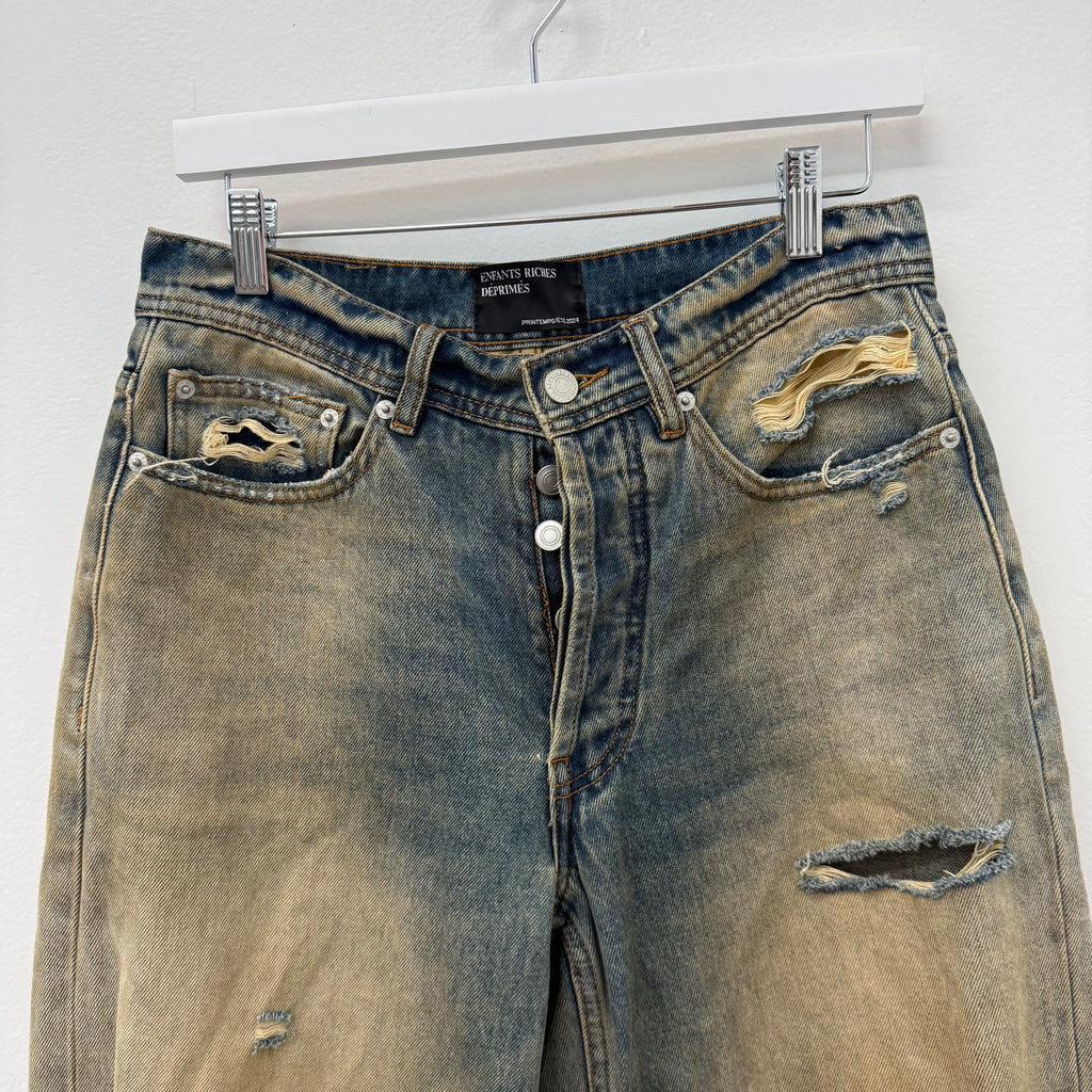 ERD Enfants Riches Deprimes SS24 Distressed Denim Jeans - Size 28/30