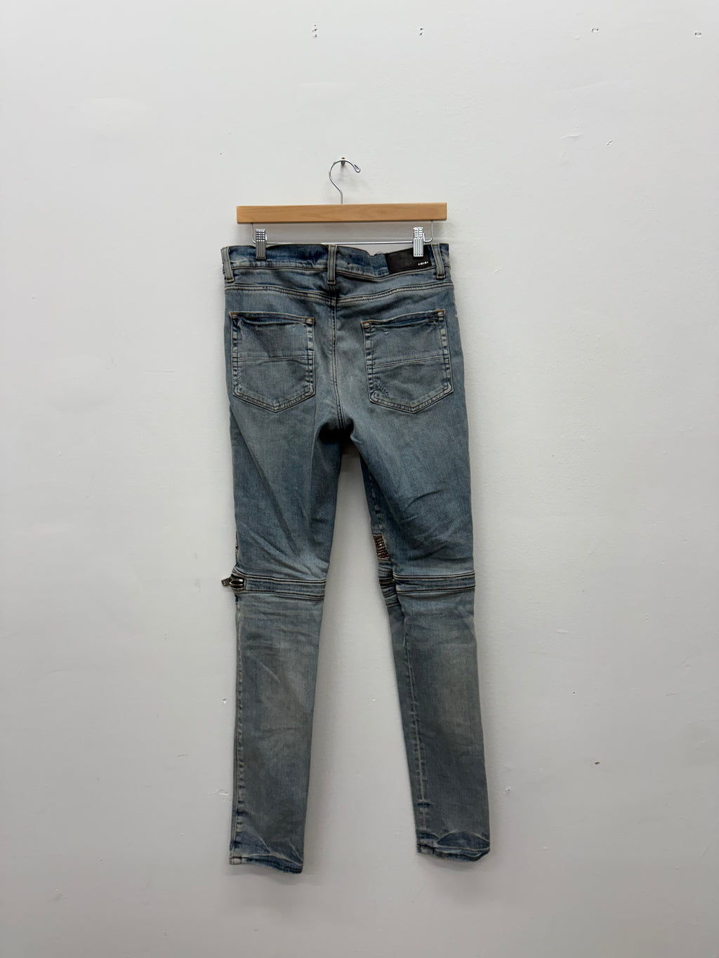 Amiri Bandana Zipper Denim Jeans - Size 33