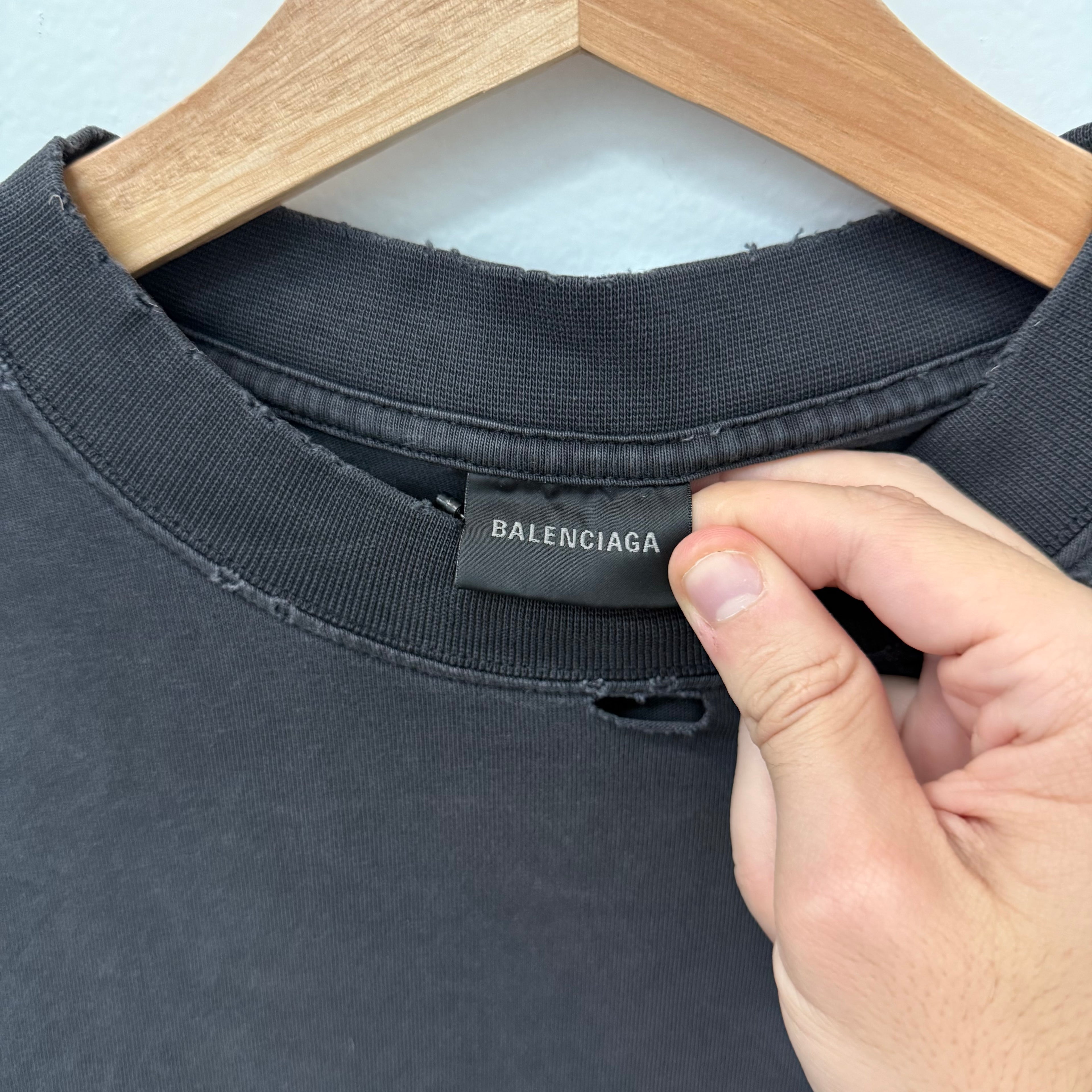 Balenciaga Tape Logo T-Shirt - Size XL