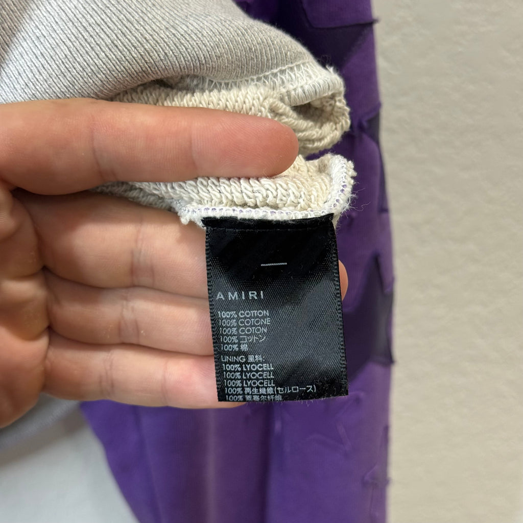 Amiri Star Patch Hoodie Purple - Size S
