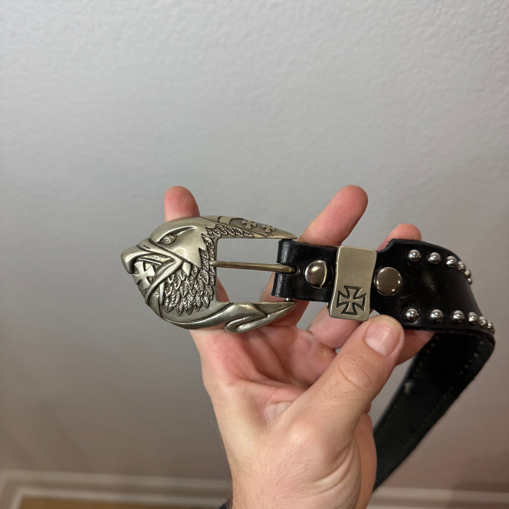 ERD Enfants Riches Déprimés Eagle Rivet Studded Belt - Size 32/34