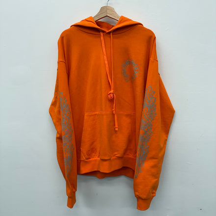Chrome Hearts Miami Exclusive Orange Horseshoe Hoodie - Size L