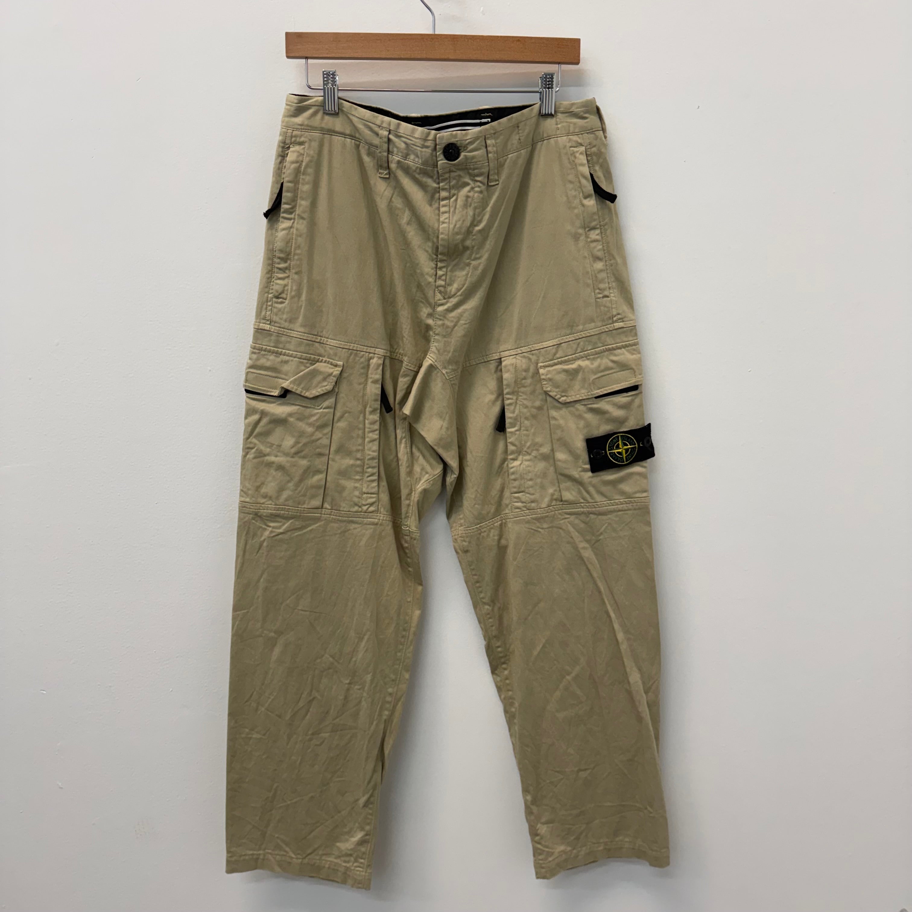 Stone Island Beige Compass Cargo Pants - Size 30