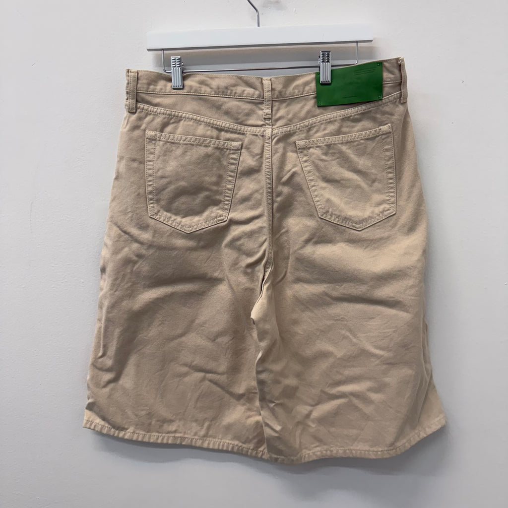 Off White Wave Canvas Shorts Beige - Size L