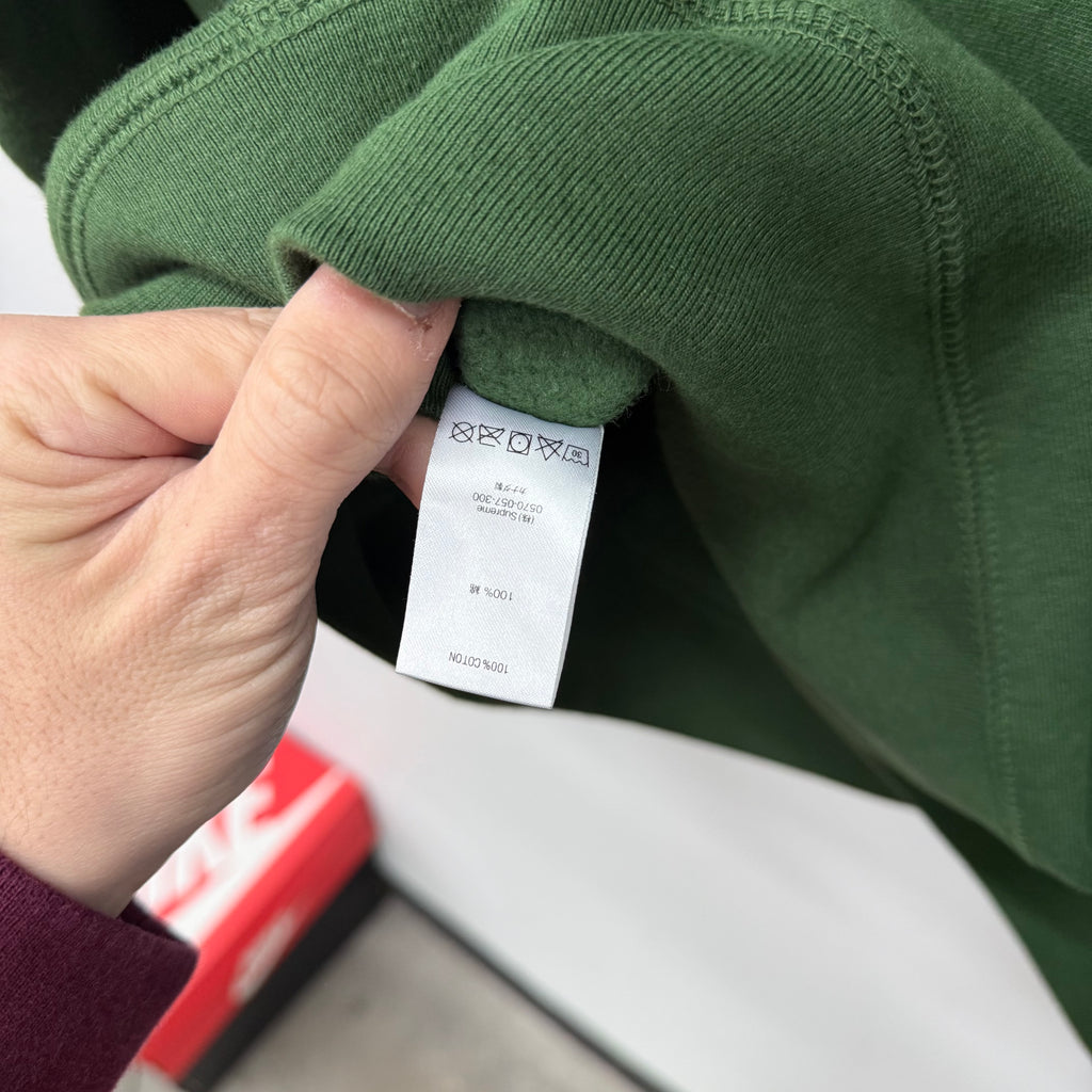 Supreme Vertical Logo Green Hoodie - Size XL