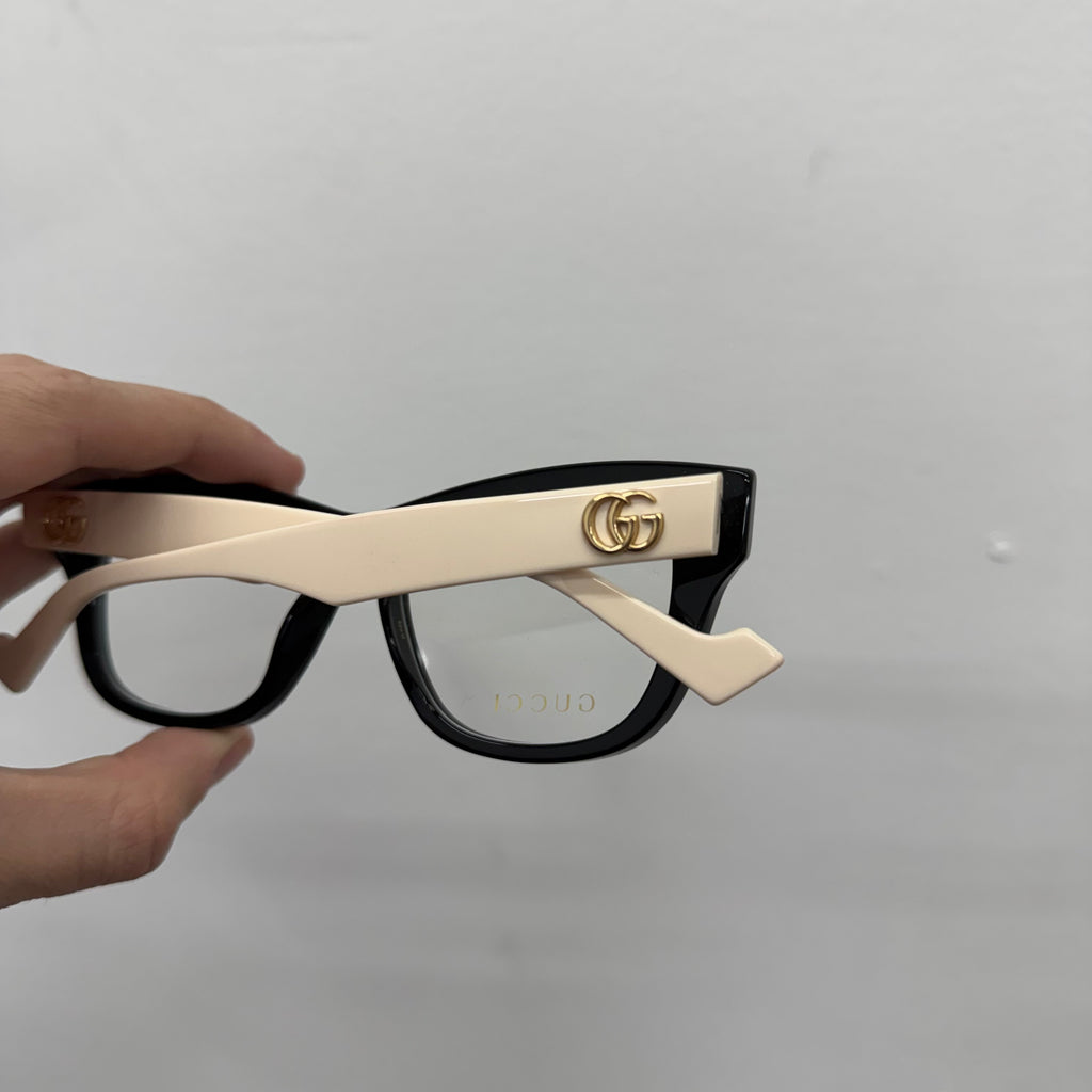 Gucci Logo Eyeglasses Women White Black