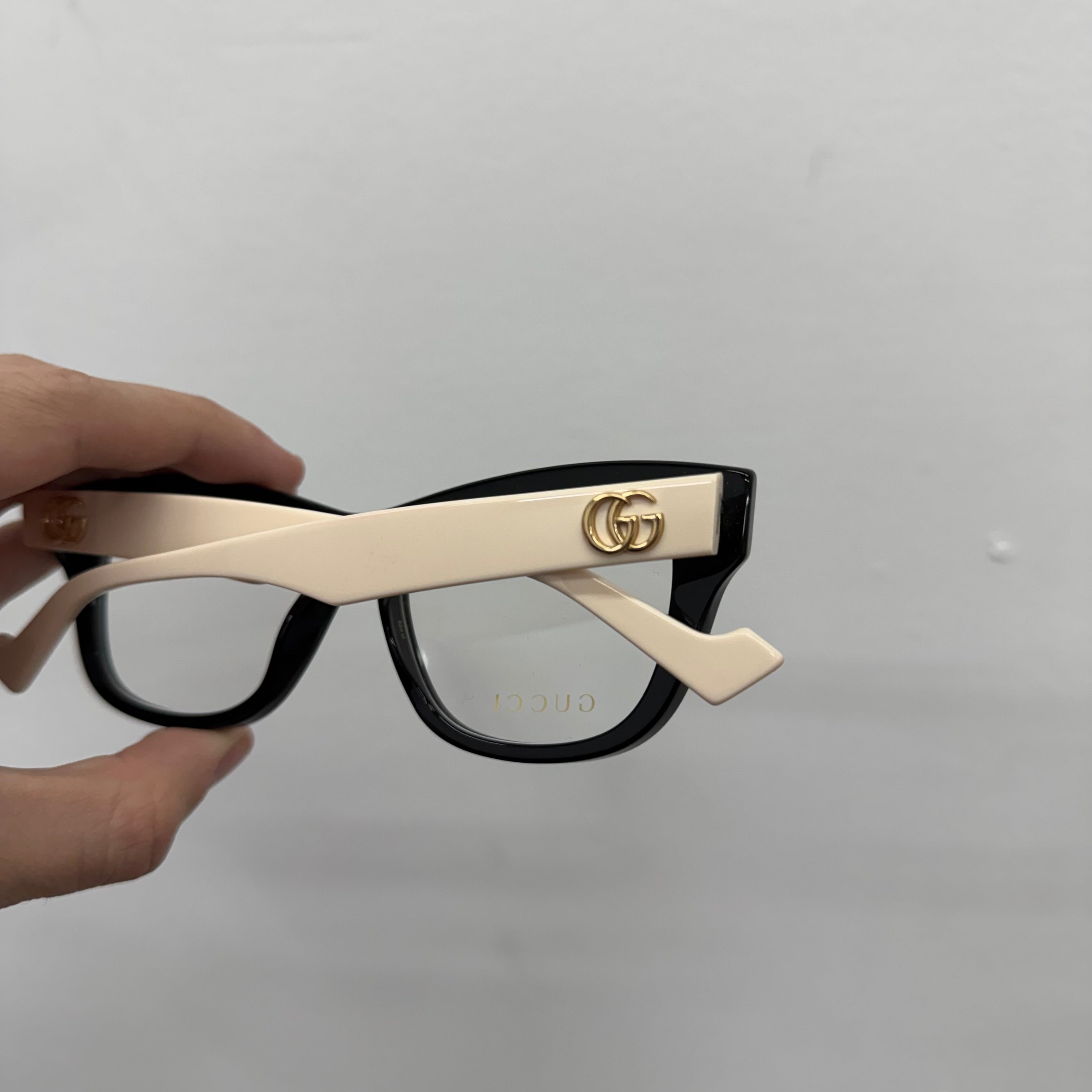 Gucci Logo Eyeglasses Women White Black