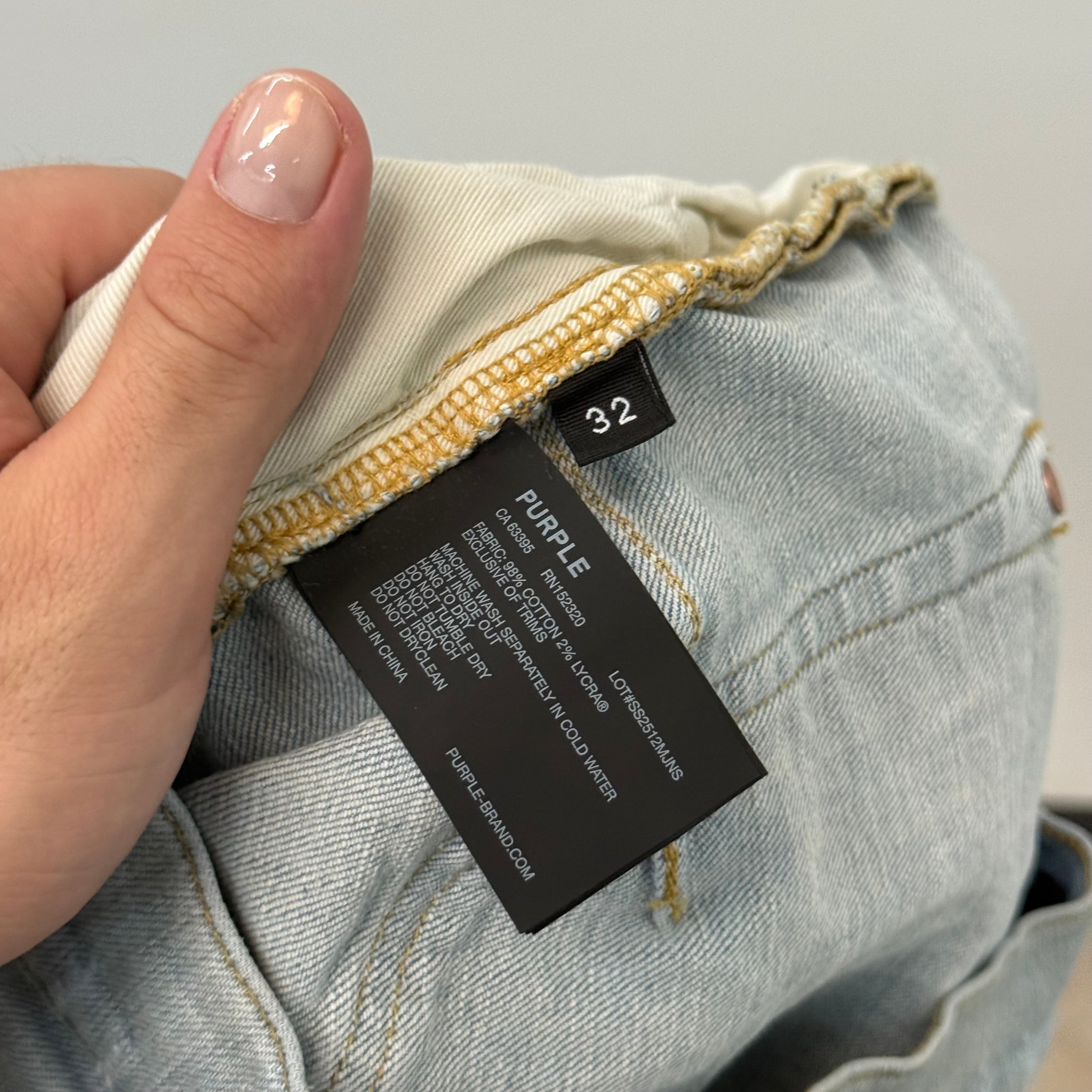 Purple Brand Distressed Denim Jeans - Size 32